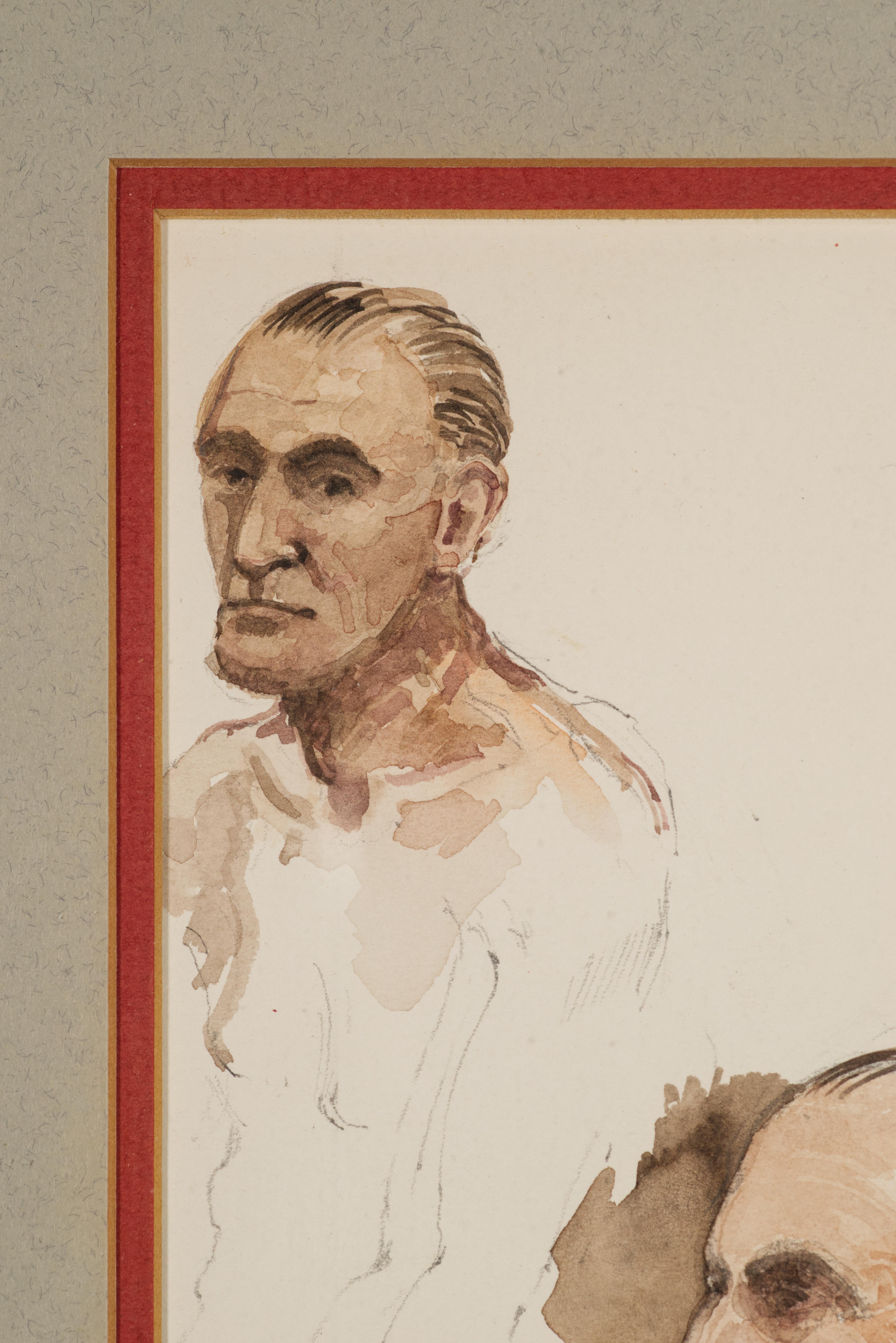 Russell Ram, Male Portrait Study, 1970 In Good Condition For Sale In Clifton Springs, NY