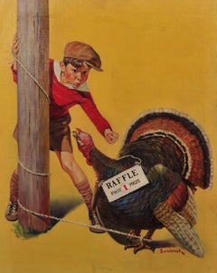 Vintage Catch the Turkey, Liberty Magazine Cover