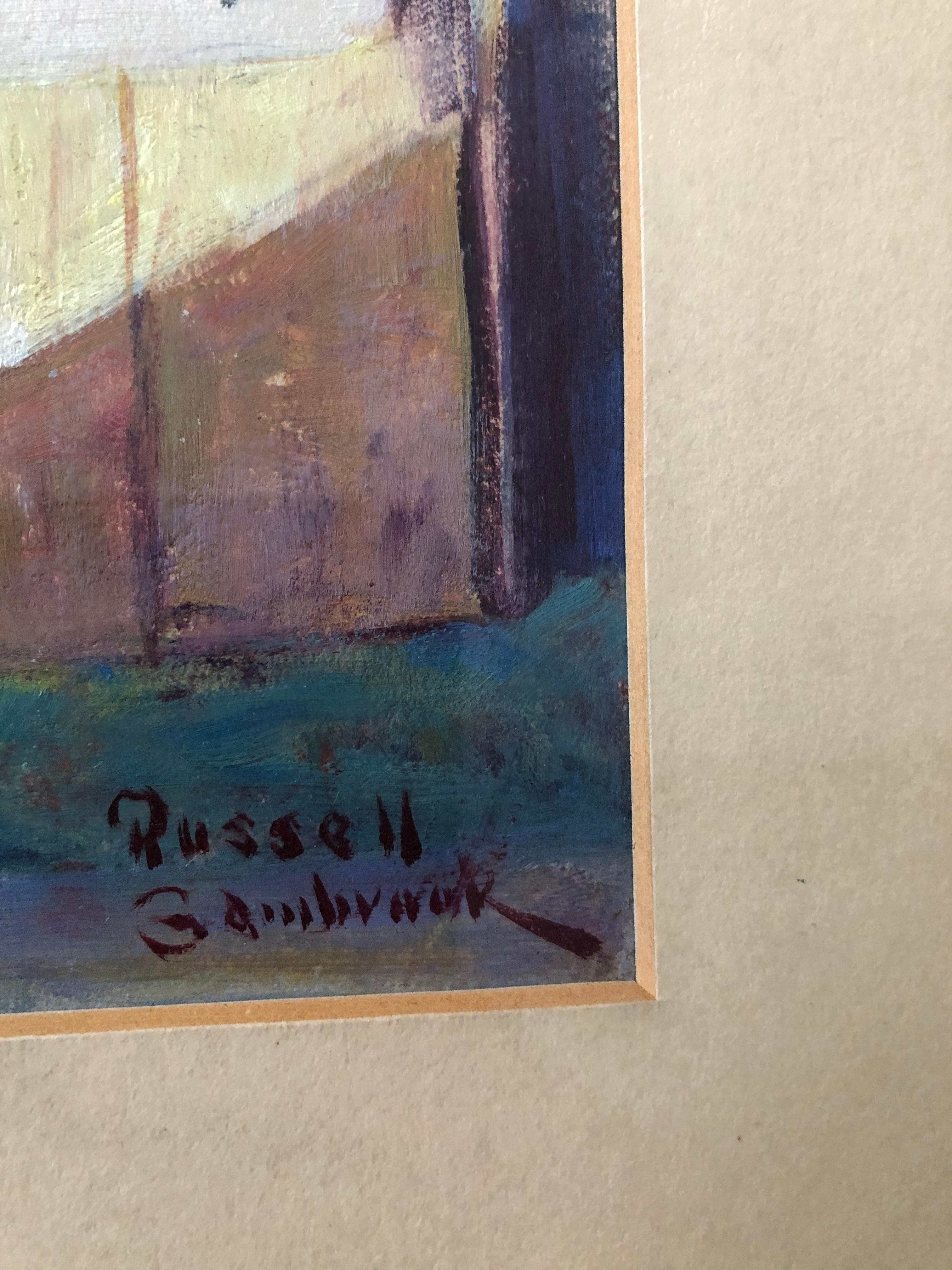 Russell Sambrook Oil on Board Eveready-Taschenlampenbatterie Werbung im Angebot 3
