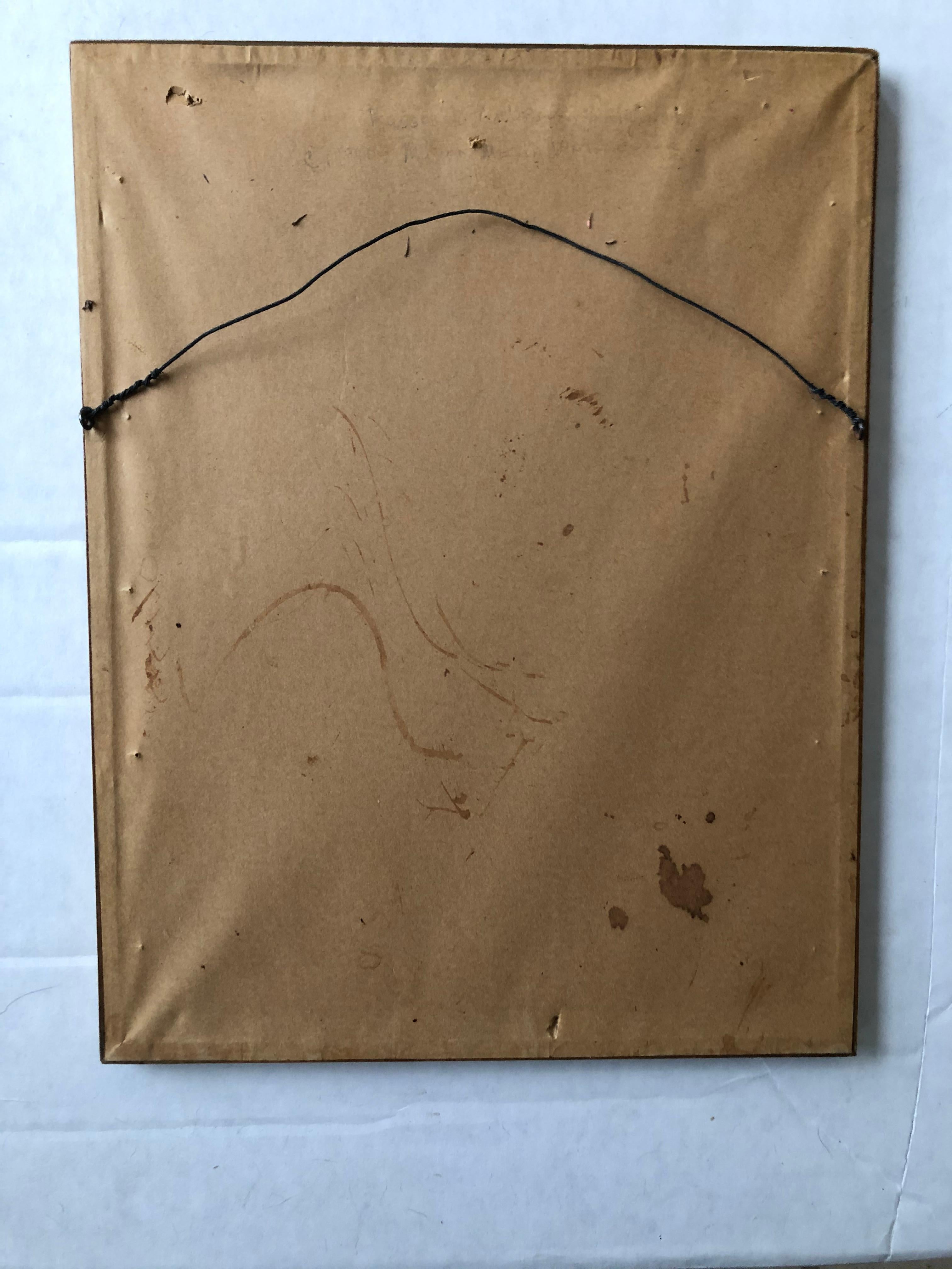 Russell Sambrook Oil on Board Eveready Flashlight Battery Advertisement For Sale 4