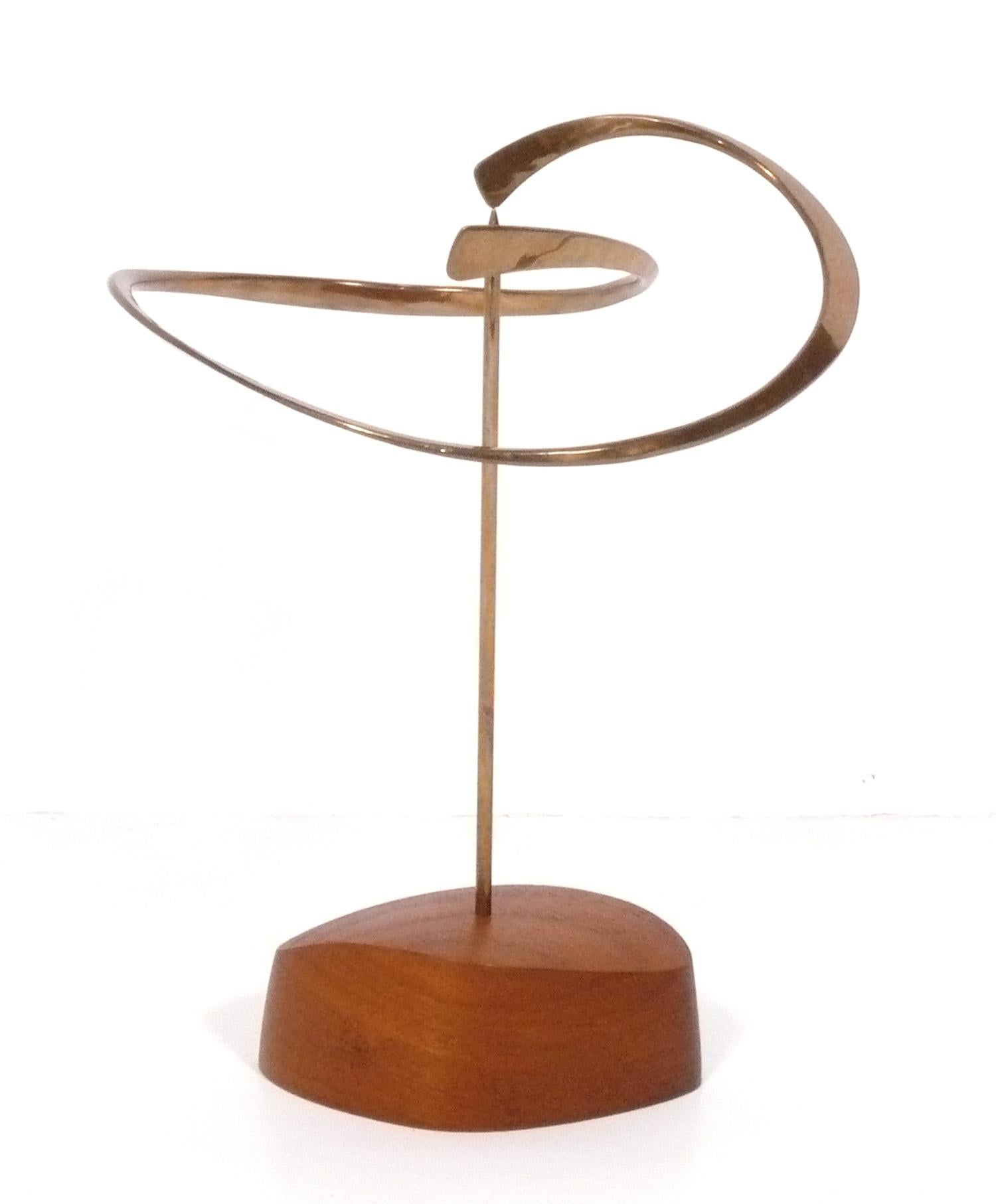 Mid-Century Modern Russell Secrest Bronze Kinetic Sculpture For Sale