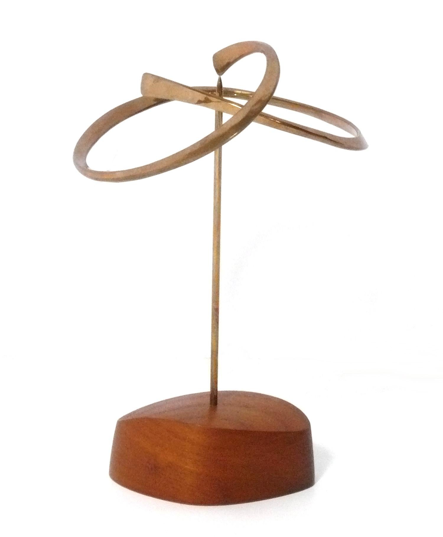 American Russell Secrest Bronze Kinetic Sculpture For Sale