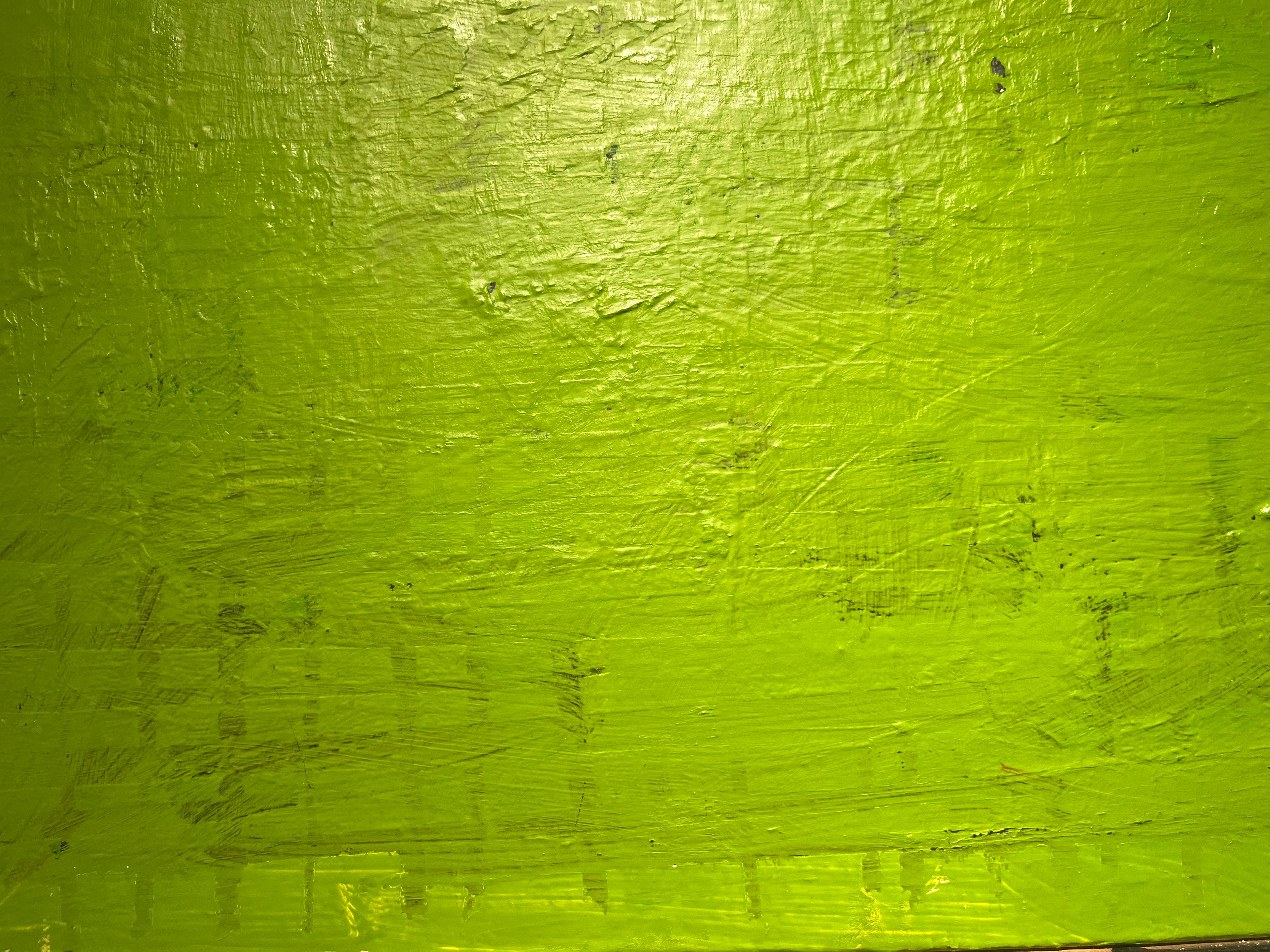 Sans titre, 2000, vert, abstrait, encadré - Néo-expressionnisme Painting par Russell Sharon