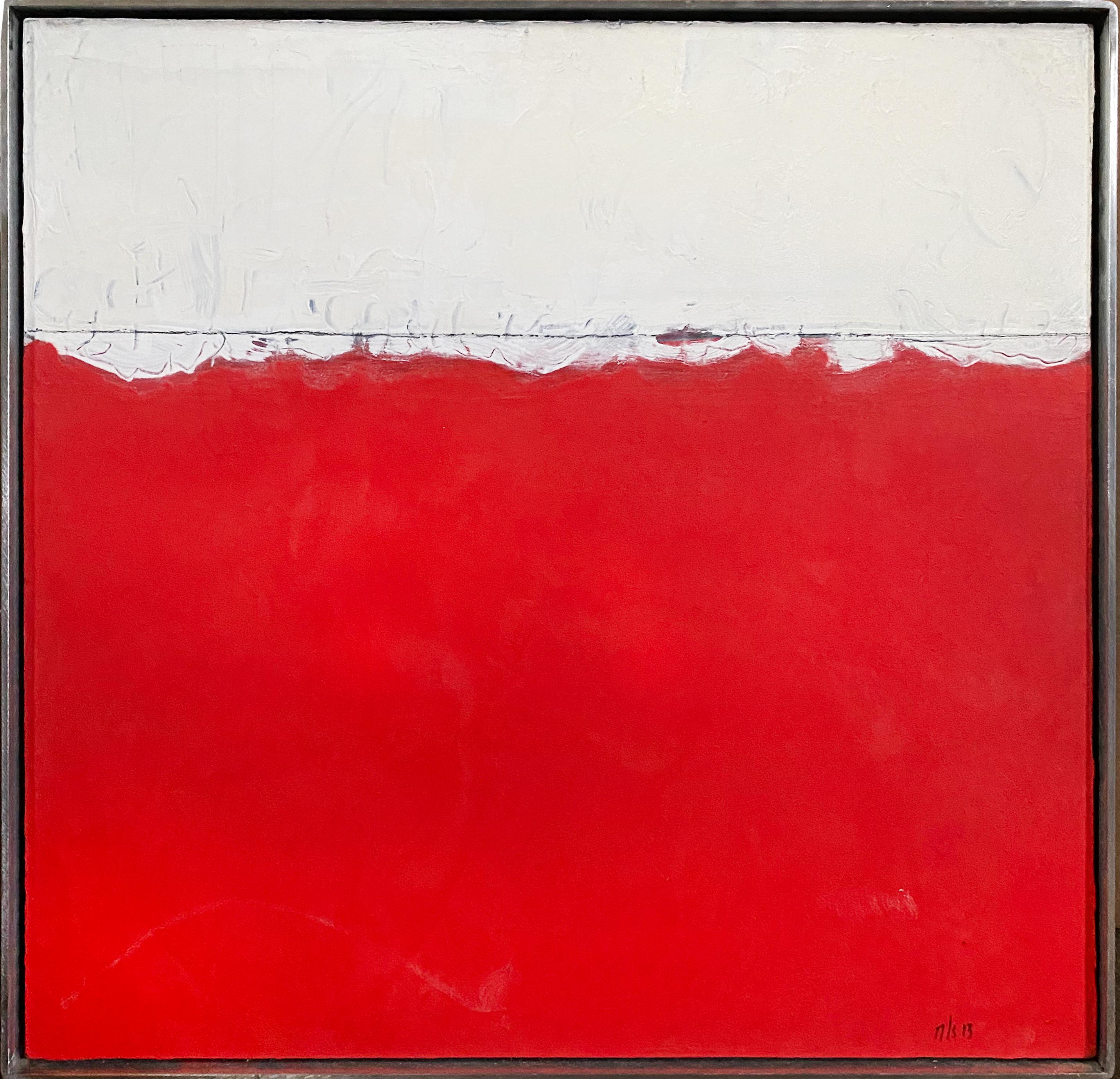 Russell Sharon Abstract Painting - Untitled, 2013, red, color field, abstract 