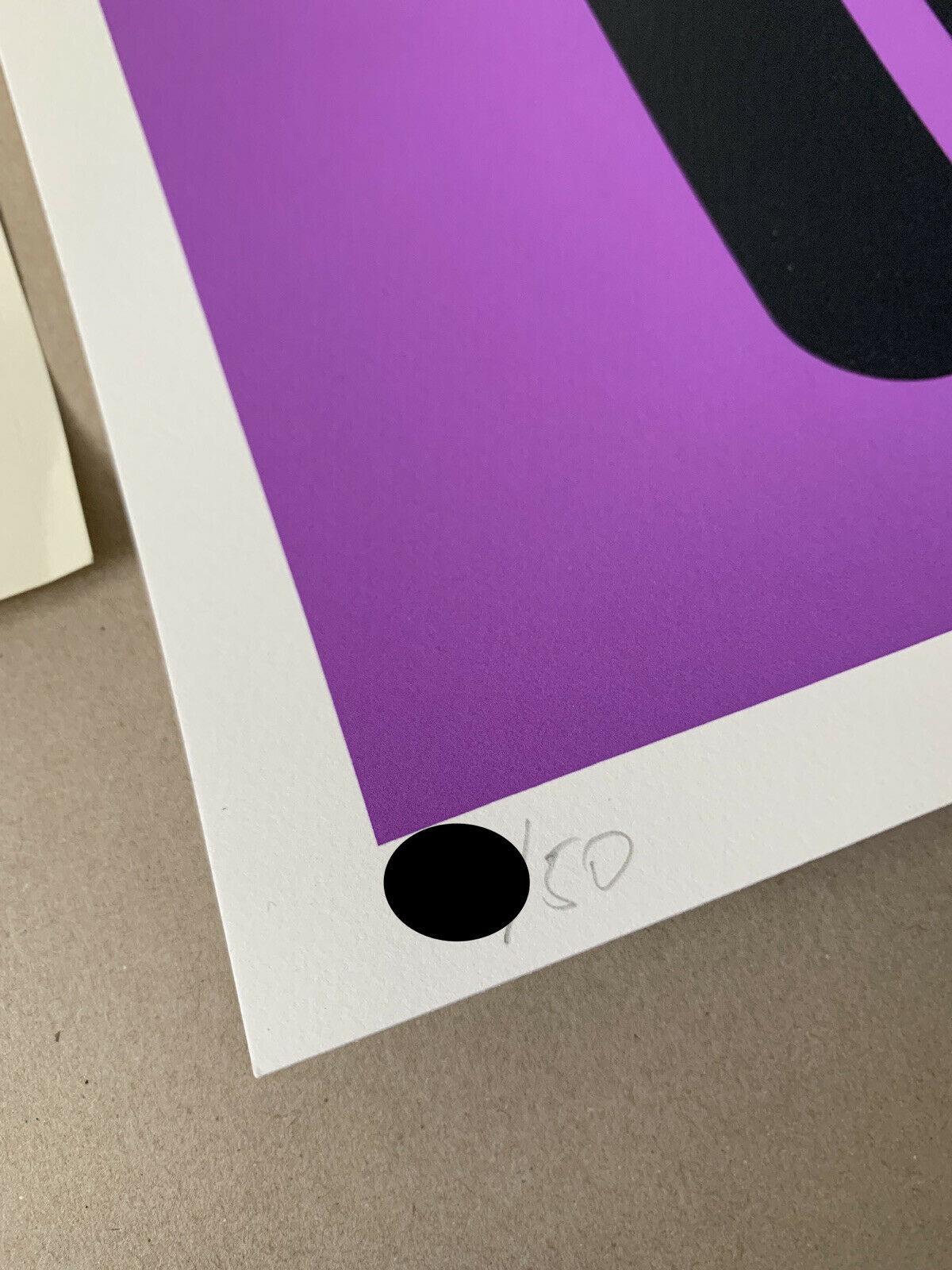 Purple Pedestrian #4 STIK inspired UK Paster Street Art Serigrafía en venta 1