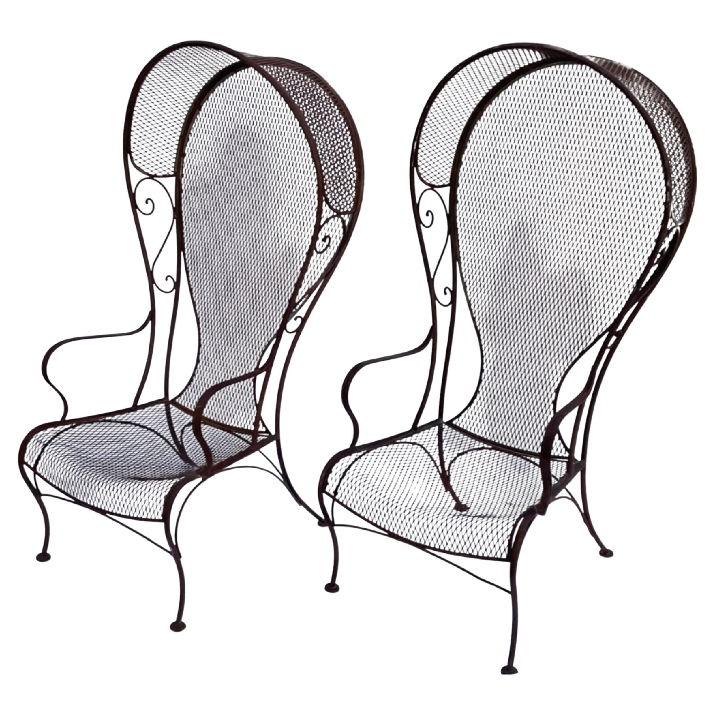 Russell Woodard Canopy Lounge Chairs -Pair 