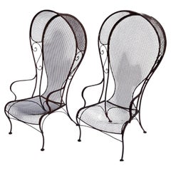 Retro Russell Woodard Canopy Lounge Chairs -Pair 