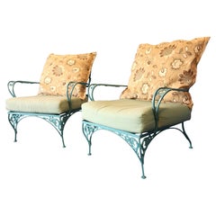 Russell Woodard "Chantilly" Collection: Mid-Century Wrought Iron Two Chairs