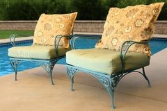 Russell Woodard "Chantilly" Collection: Two Mid-Century Wrought Iron Chairs