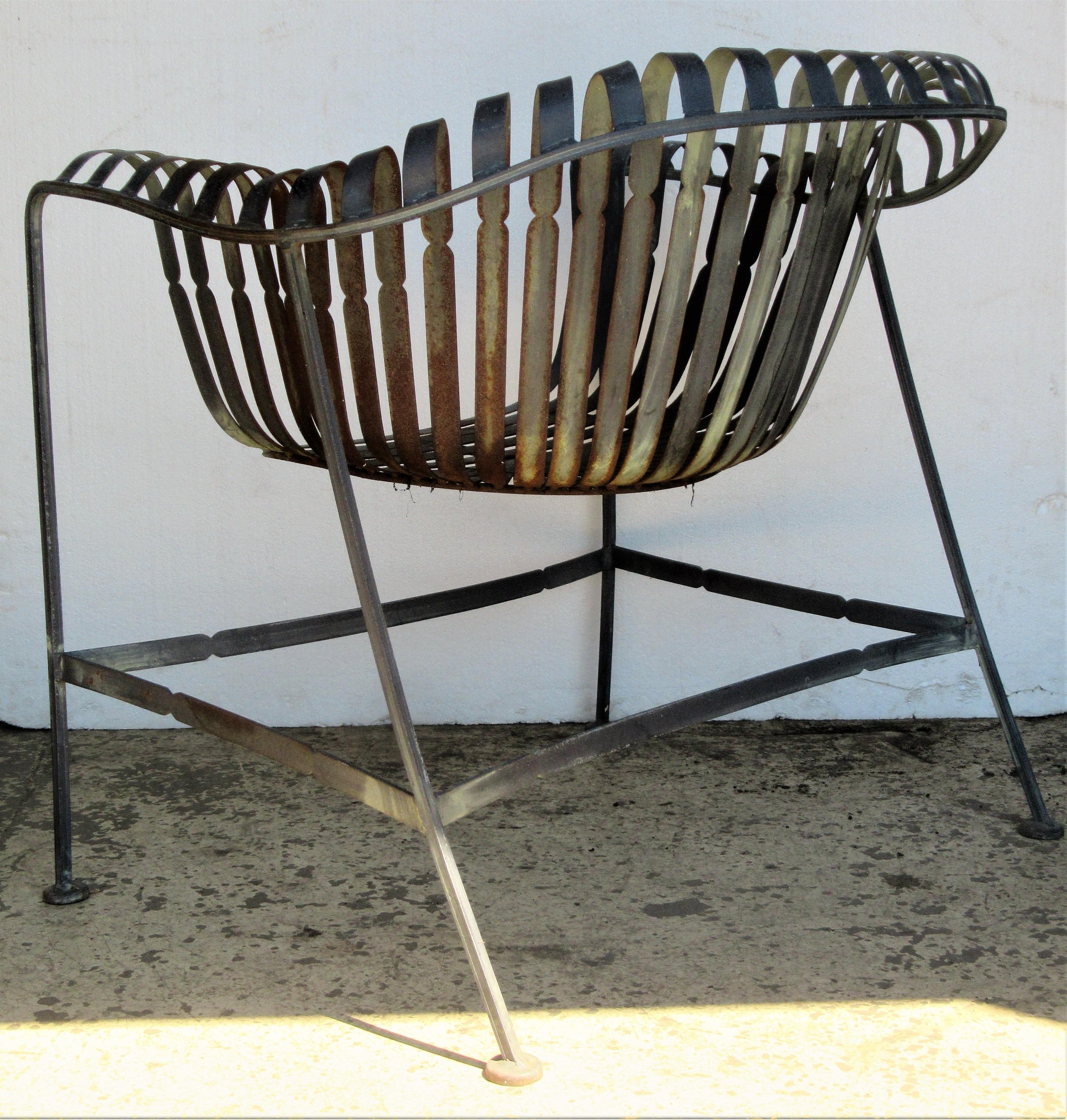  Iron Strap Lounge Chair by Russell Woodard 3