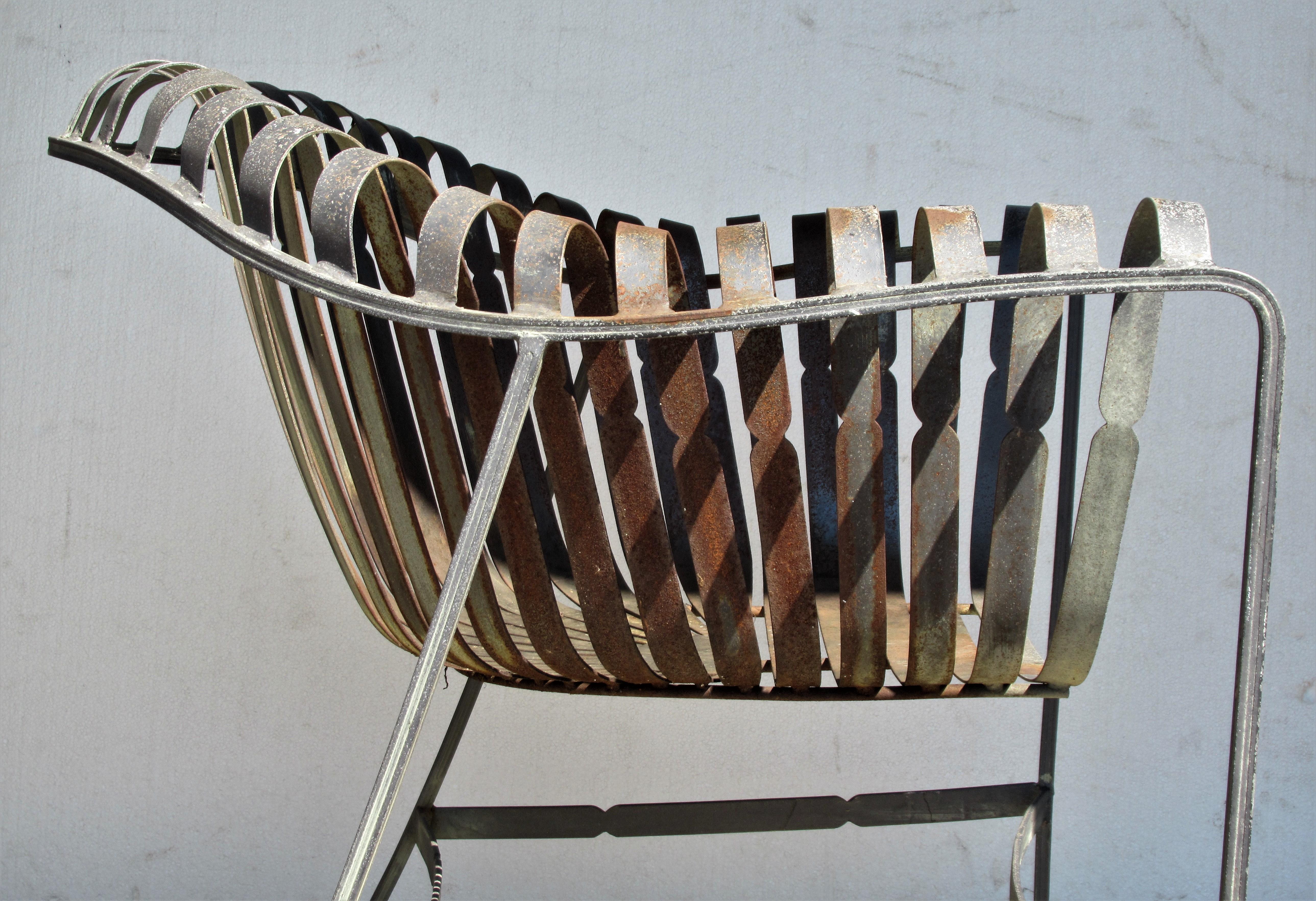 Iron Strap Lounge Chair by Russell Woodard 7