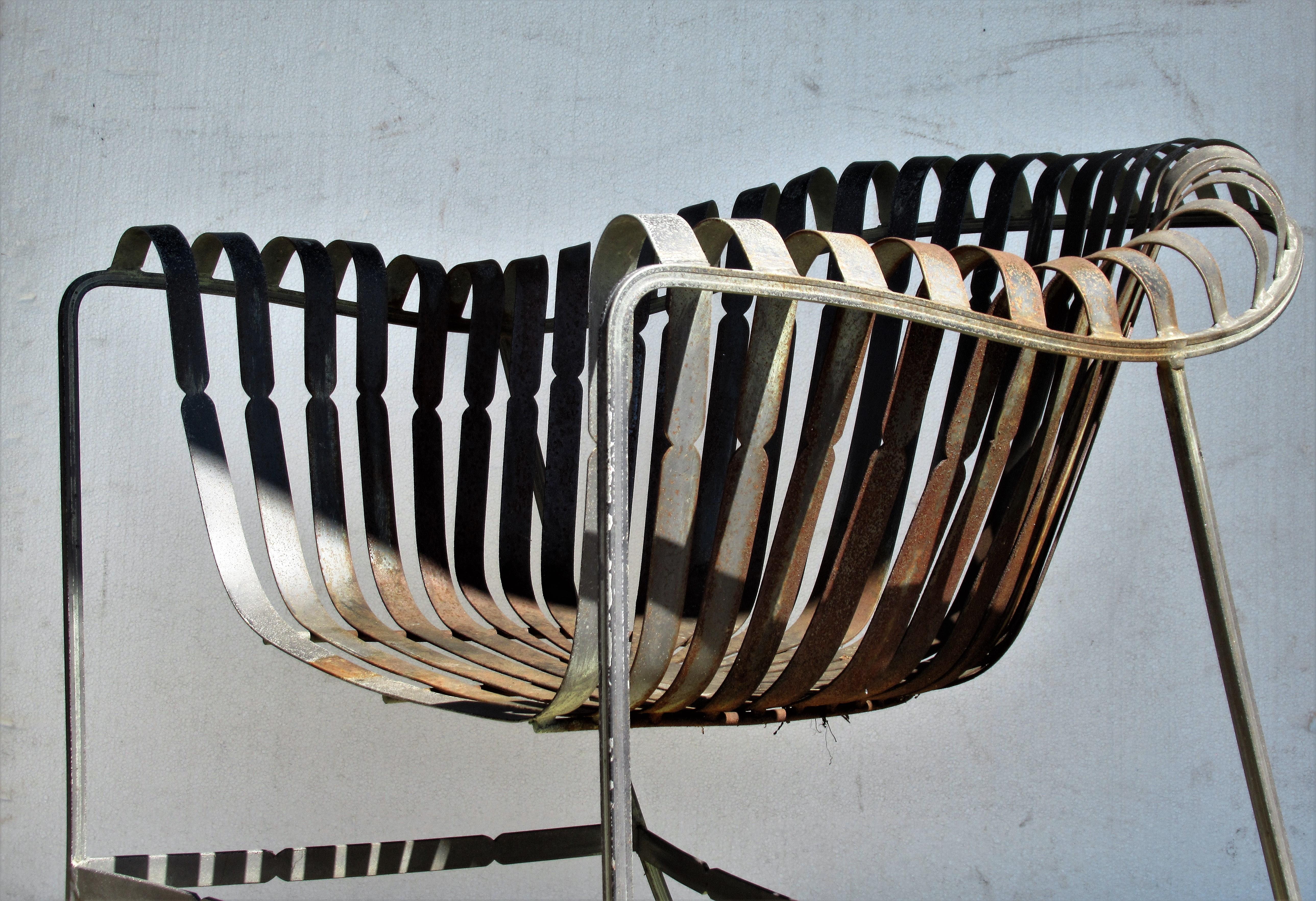 Iron Strap Lounge Chair by Russell Woodard 9