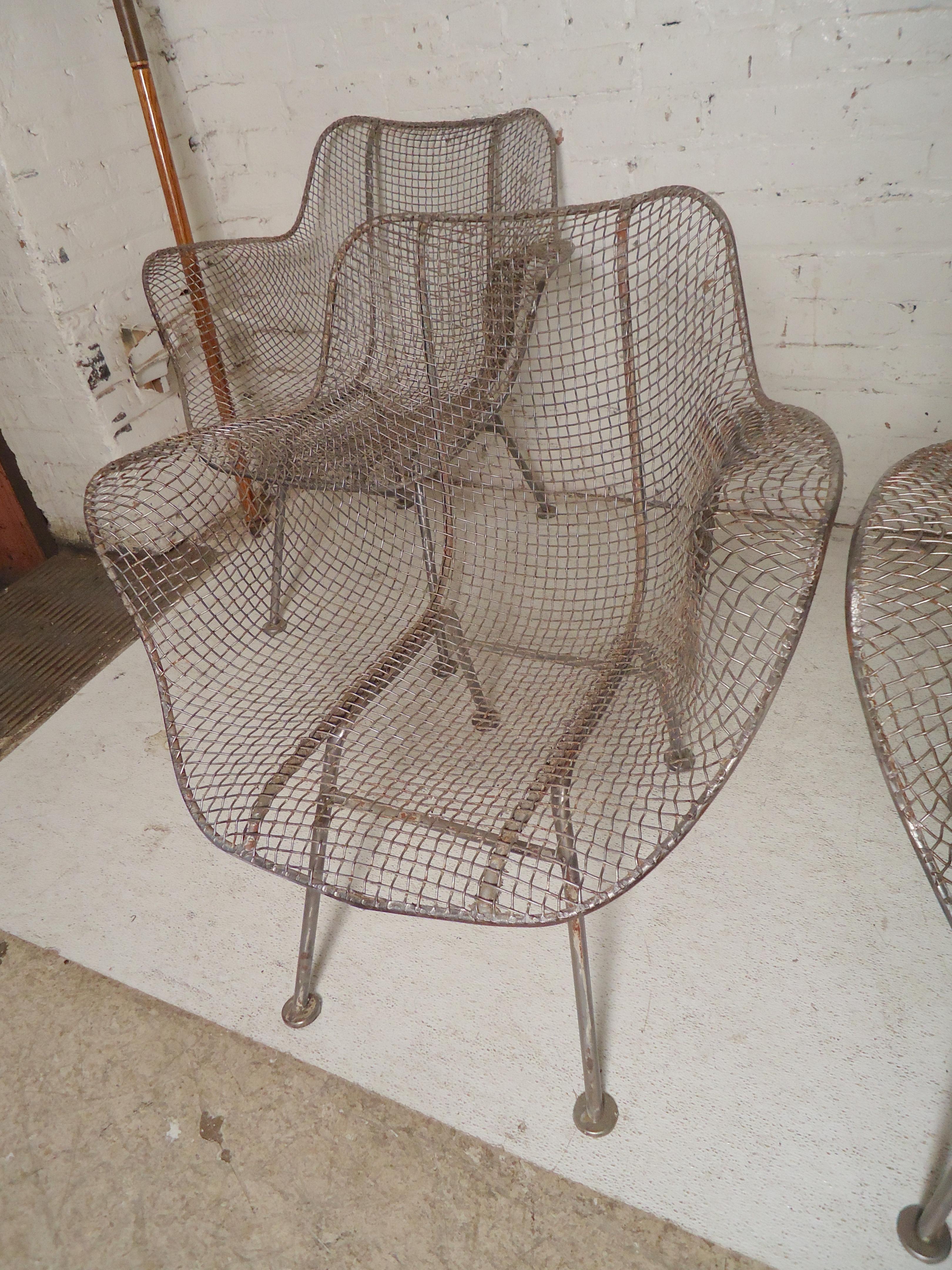 Mid-Century Modern Russell Woodard Metal Chairs