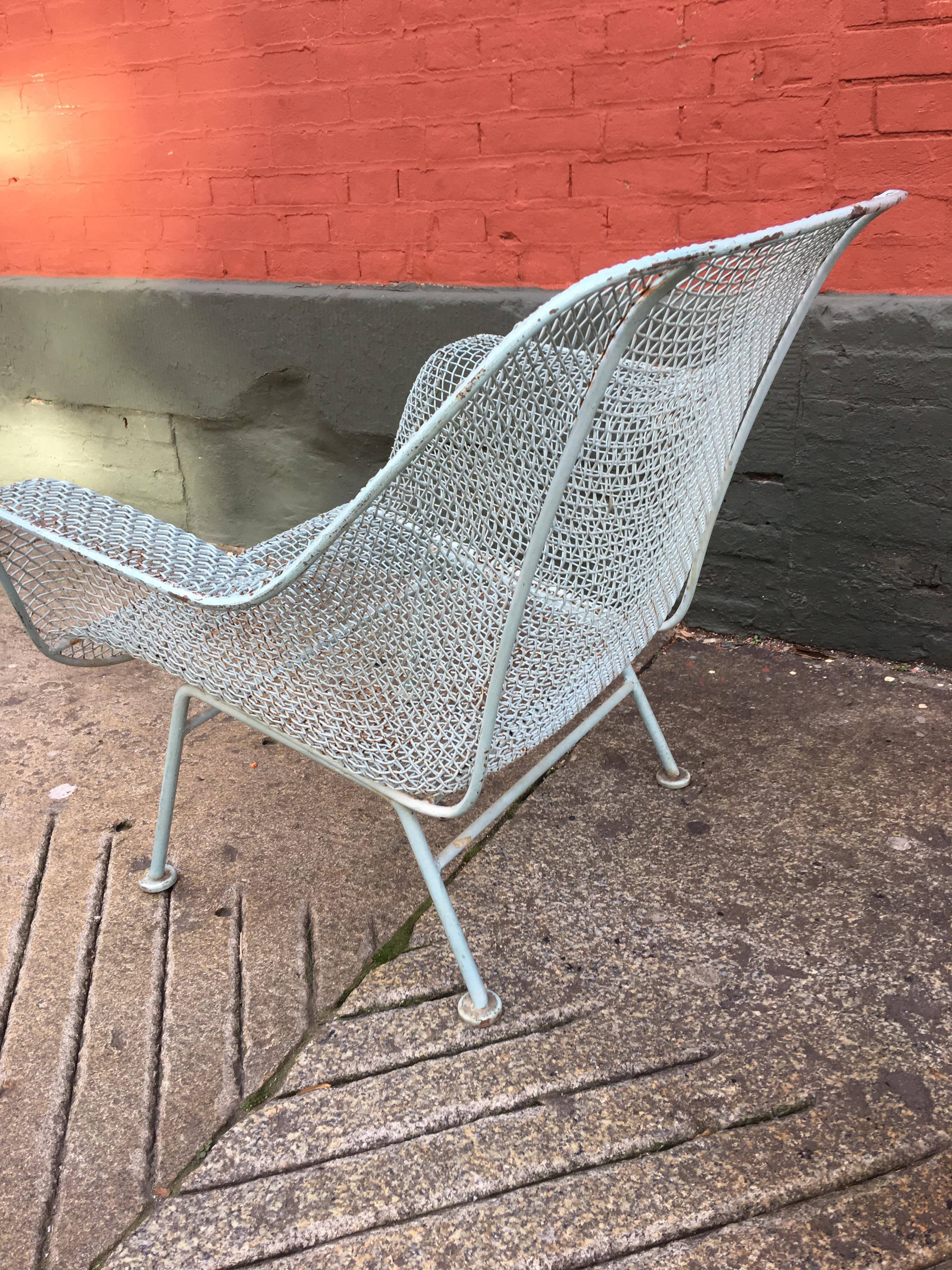 20th Century Russell Woodard Pair of Iron Lounge Chairs