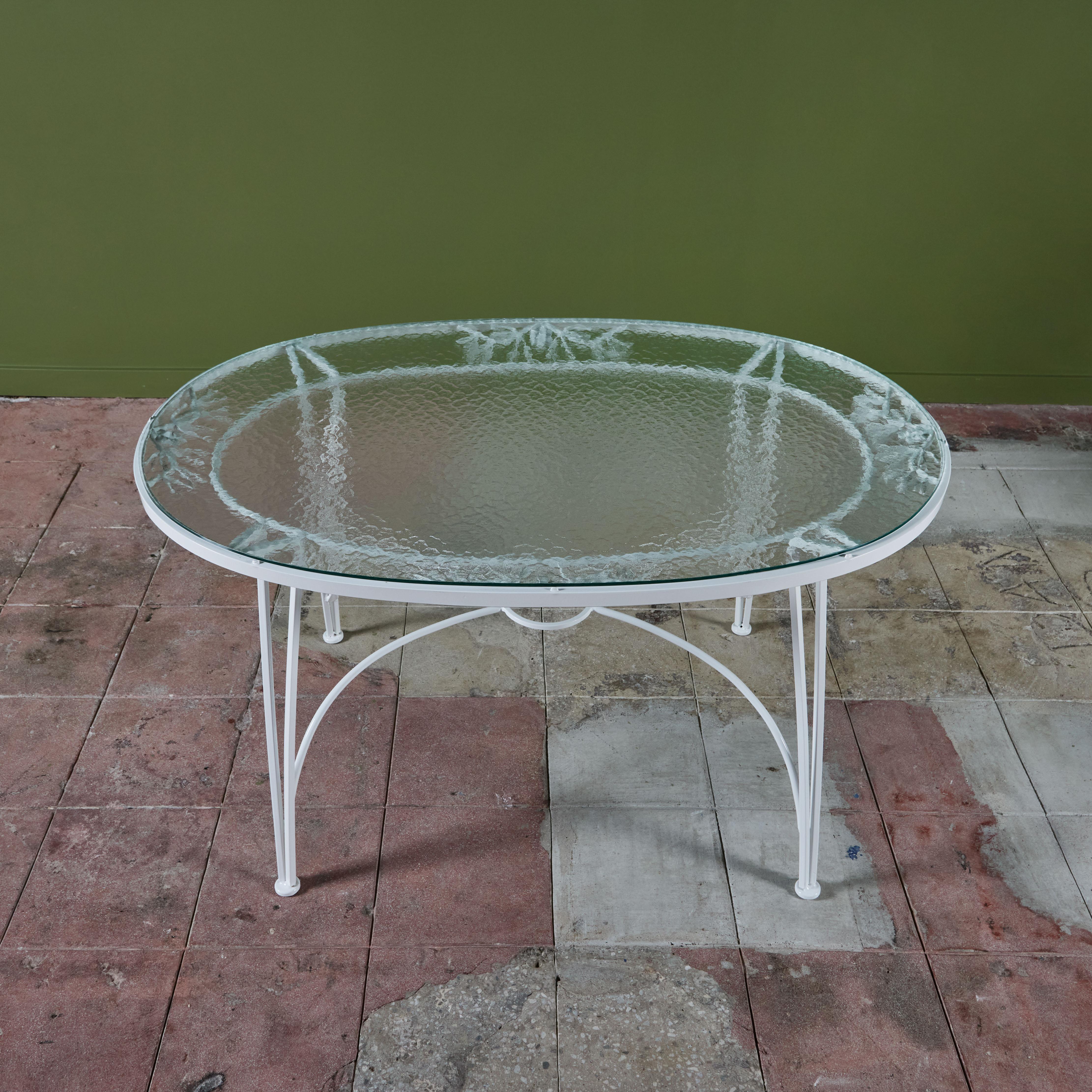 Glass Russell Woodard Pinecrest Patio Dining Set For Sale