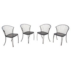 Russell Woodard Pinecrest Style Wrought Iron Garden Patio Dining Chair - Set 4