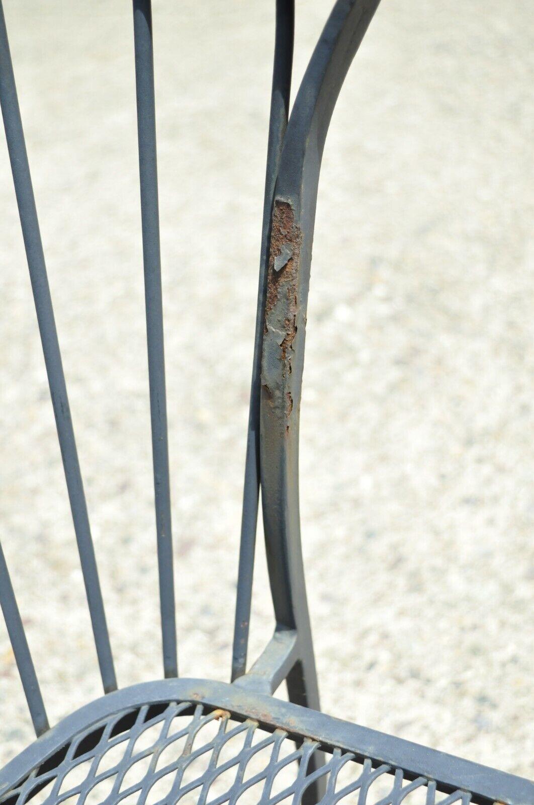 Russell Woodard Pinecrest Wrought Iron Outdoor Garden Dining Chair '1' In Good Condition In Philadelphia, PA