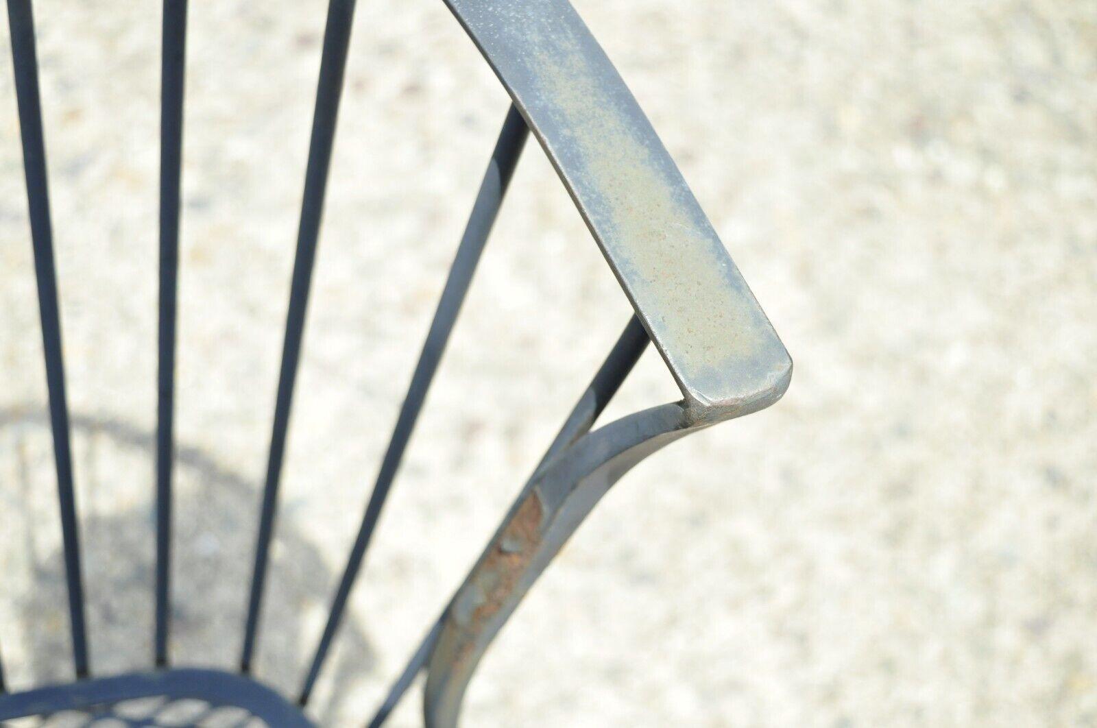 20th Century Russell Woodard Pinecrest Wrought Iron Outdoor Garden Dining Chair '1'