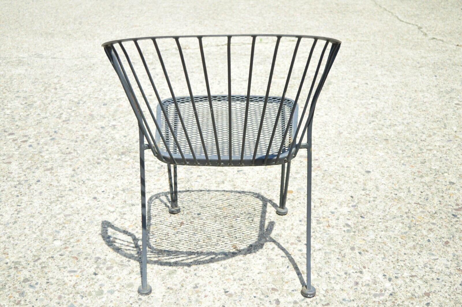 Russell Woodard Pinecrest Wrought Iron Outdoor Garden Dining Chair, Set of 4 1