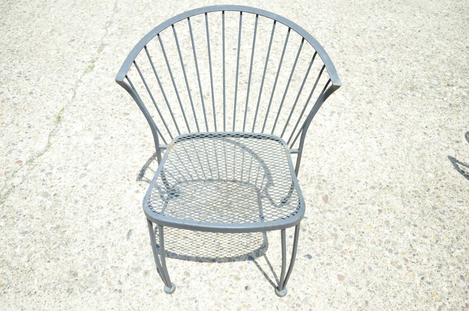 Russell Woodard Pinecrest Wrought Iron Outdoor Garden Dining Chair, Set of 4 2