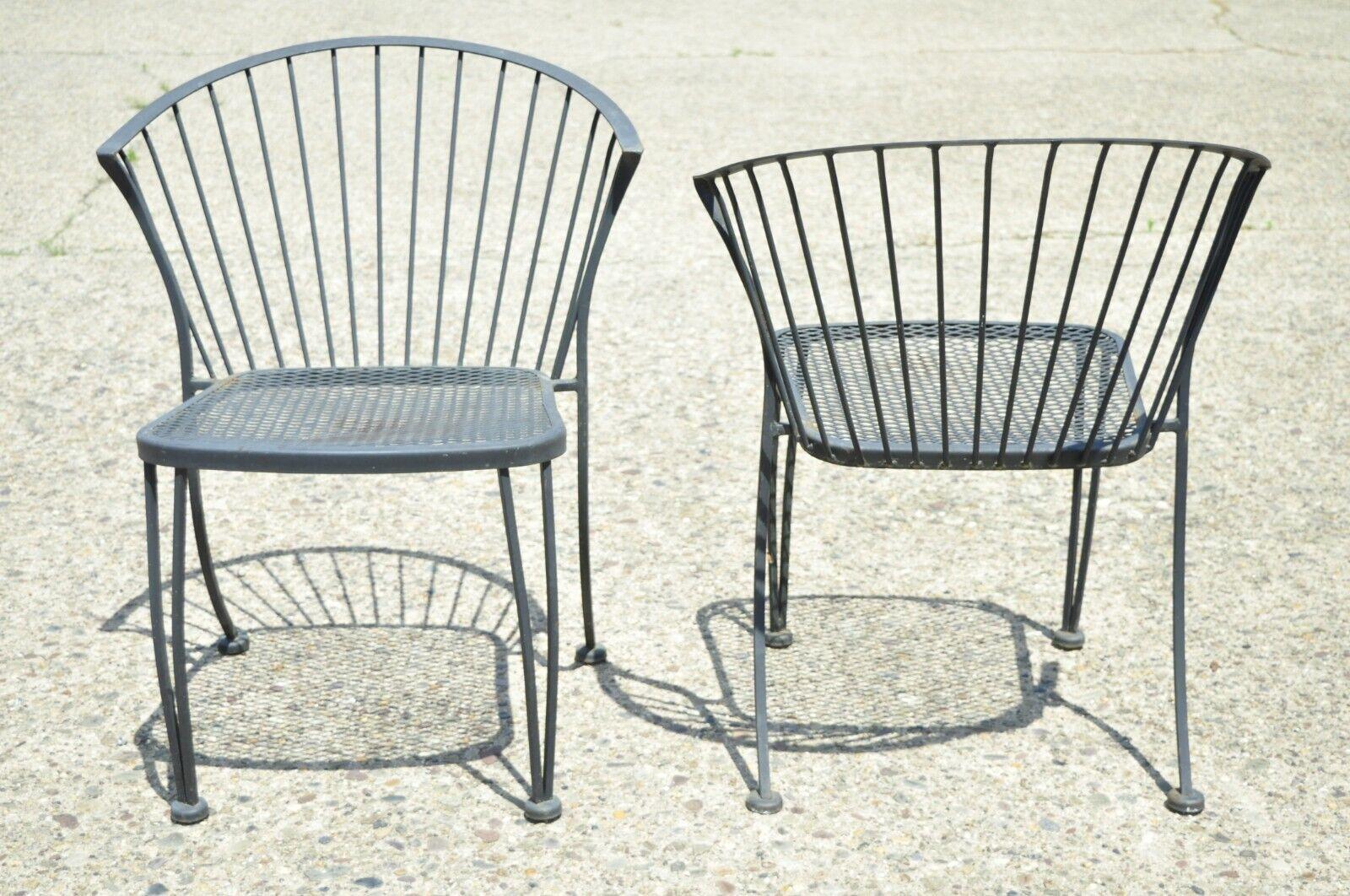 Russell Woodard Pinecrest Wrought Iron Outdoor Garden Dining Chair, Set of 4 3