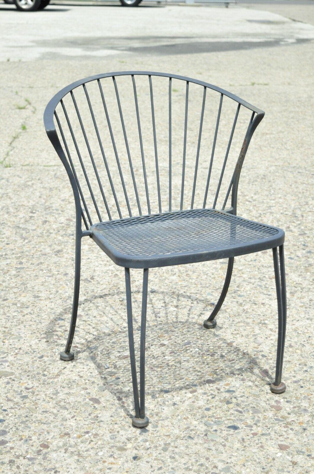 Russell Woodard Pinecrest Wrought Iron Outdoor Garden Dining Chair, Set of 4 4