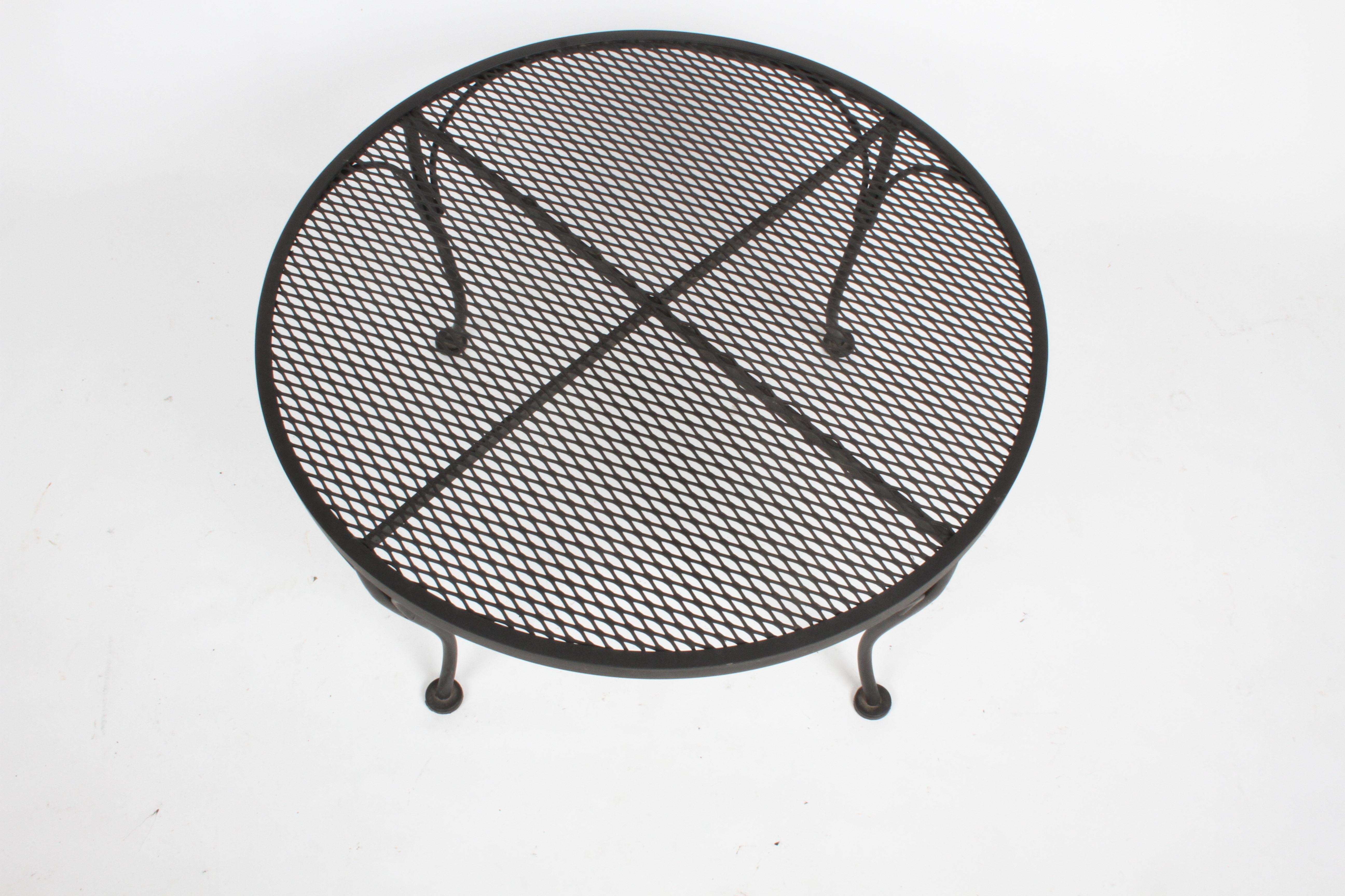 wrought iron patio side table