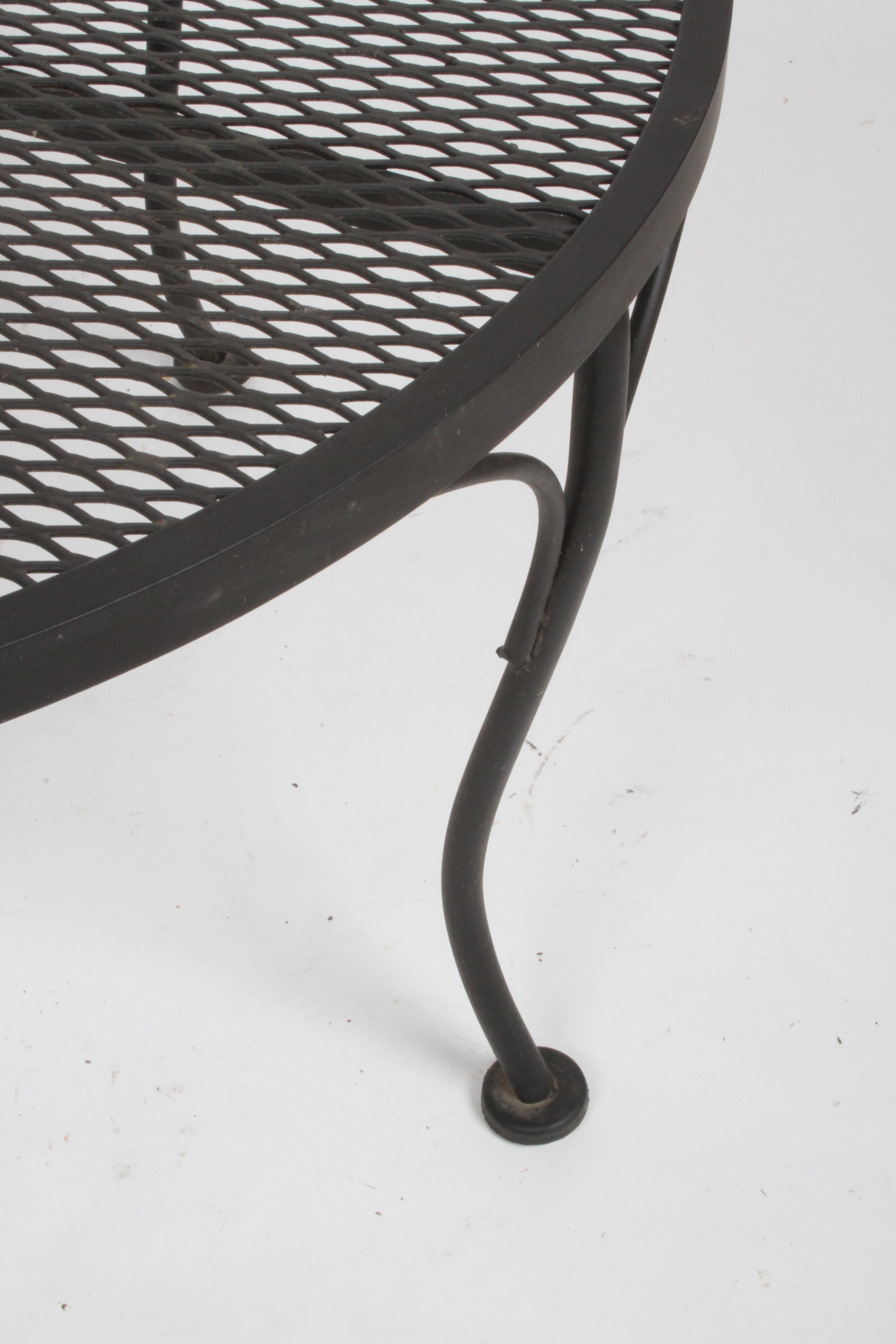 small wrought iron outdoor side table