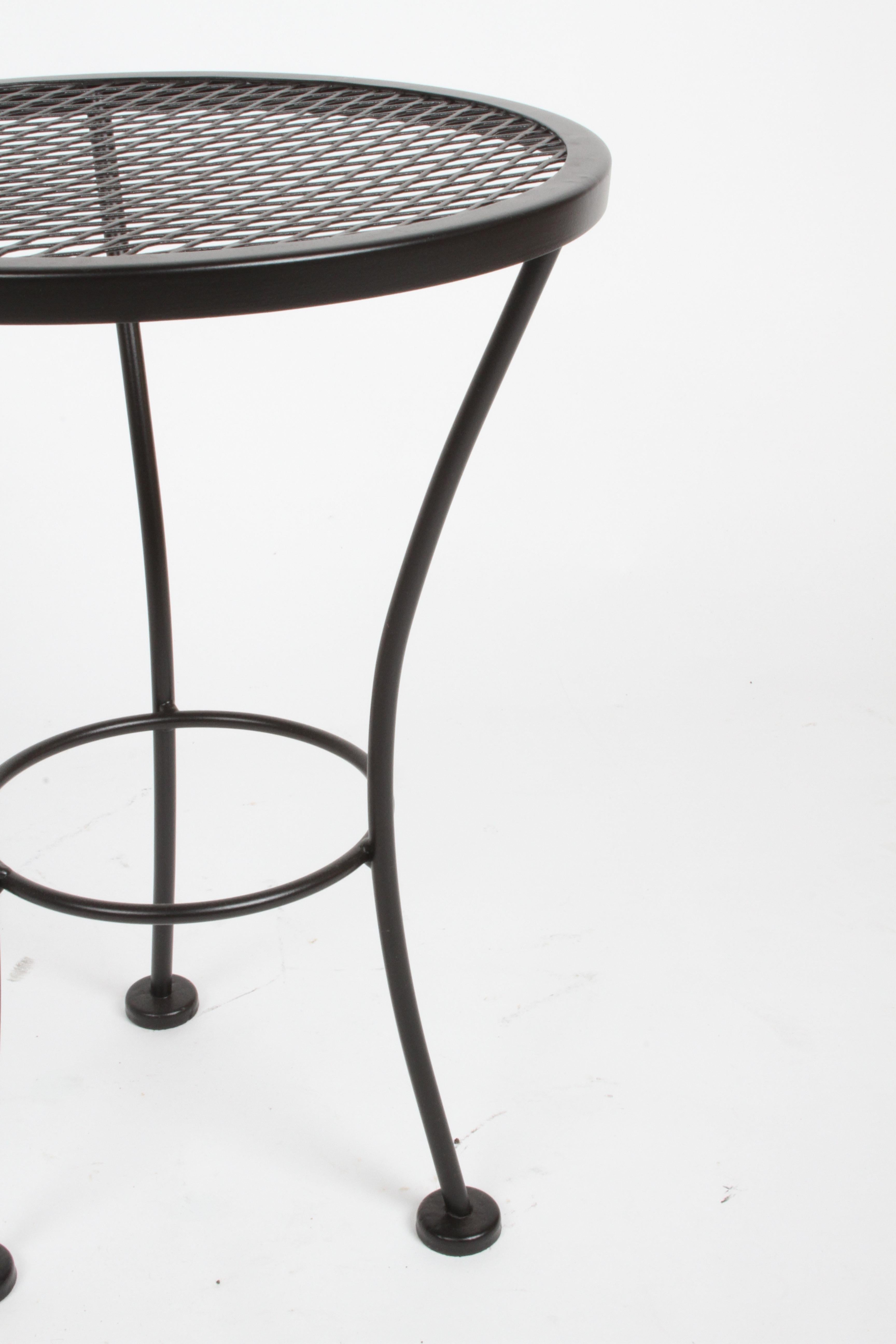 wrought iron patio side table