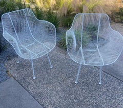 Russell Woodard Sculptura Armchairs, Wrought Iron, Circa 1950’s, MCM