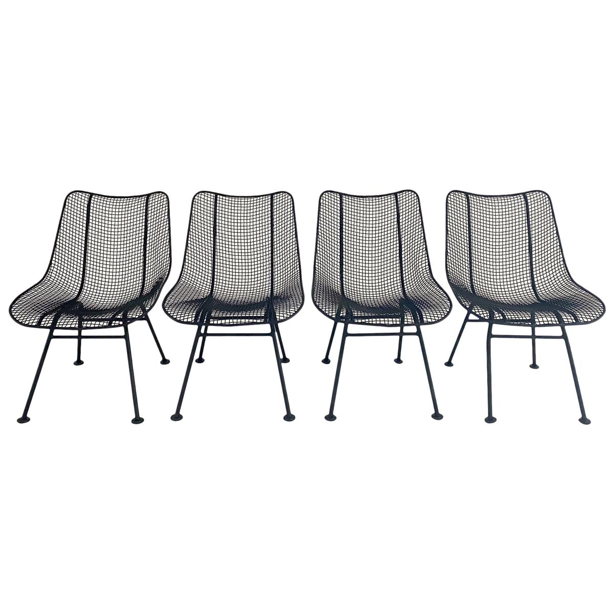 Russell Woodard Sculptura Dining Chairs Freshly Powder Coated, Set of 4
