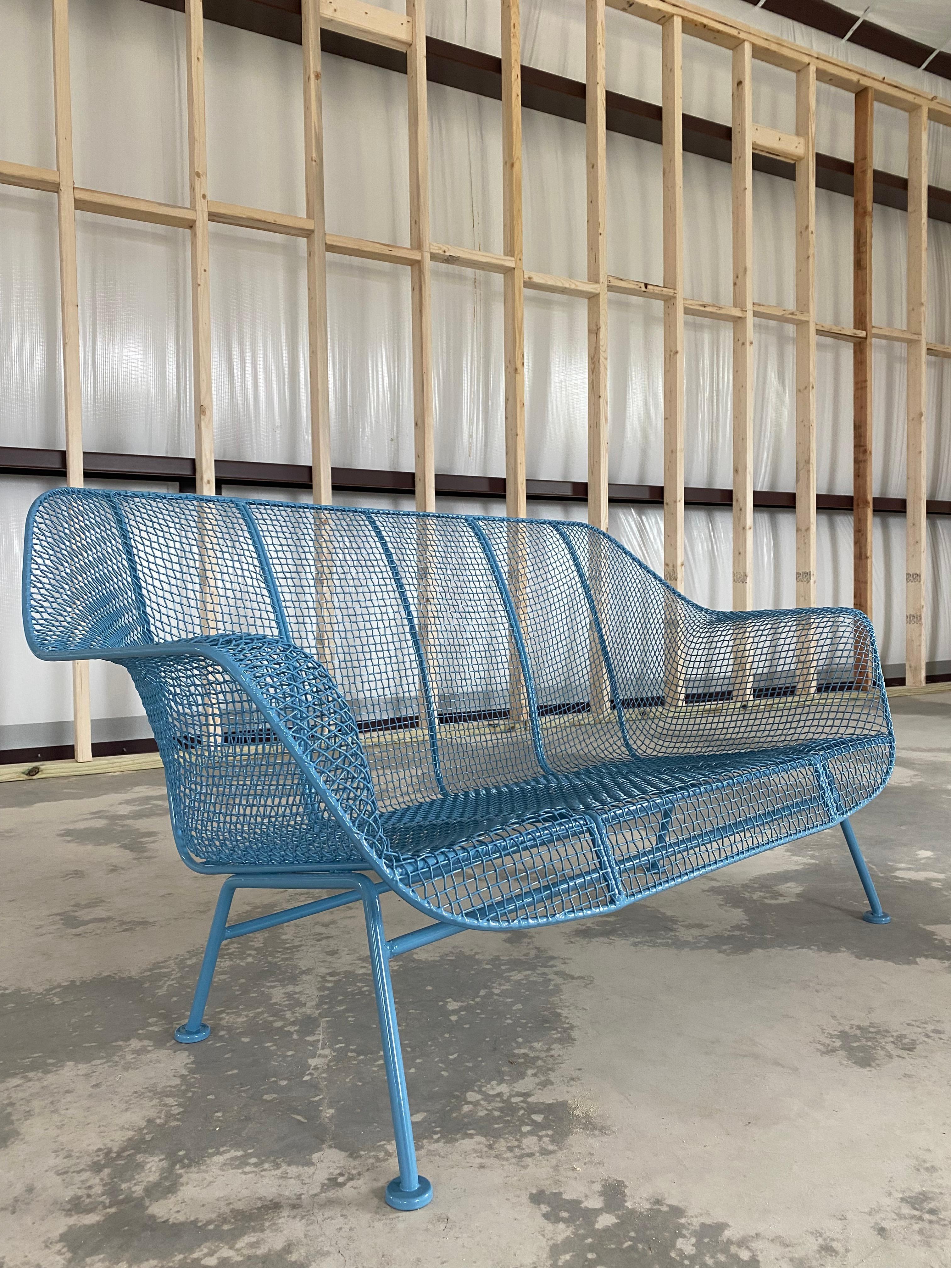 Fauteuil Russell Woodard Sculptura bleu céruléen et chaise «ringer » en porte-à-faux en vente 12