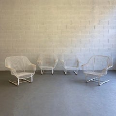 Russell Woodard Sculptura Outdoor Patio Cantilever Lounge Chairs