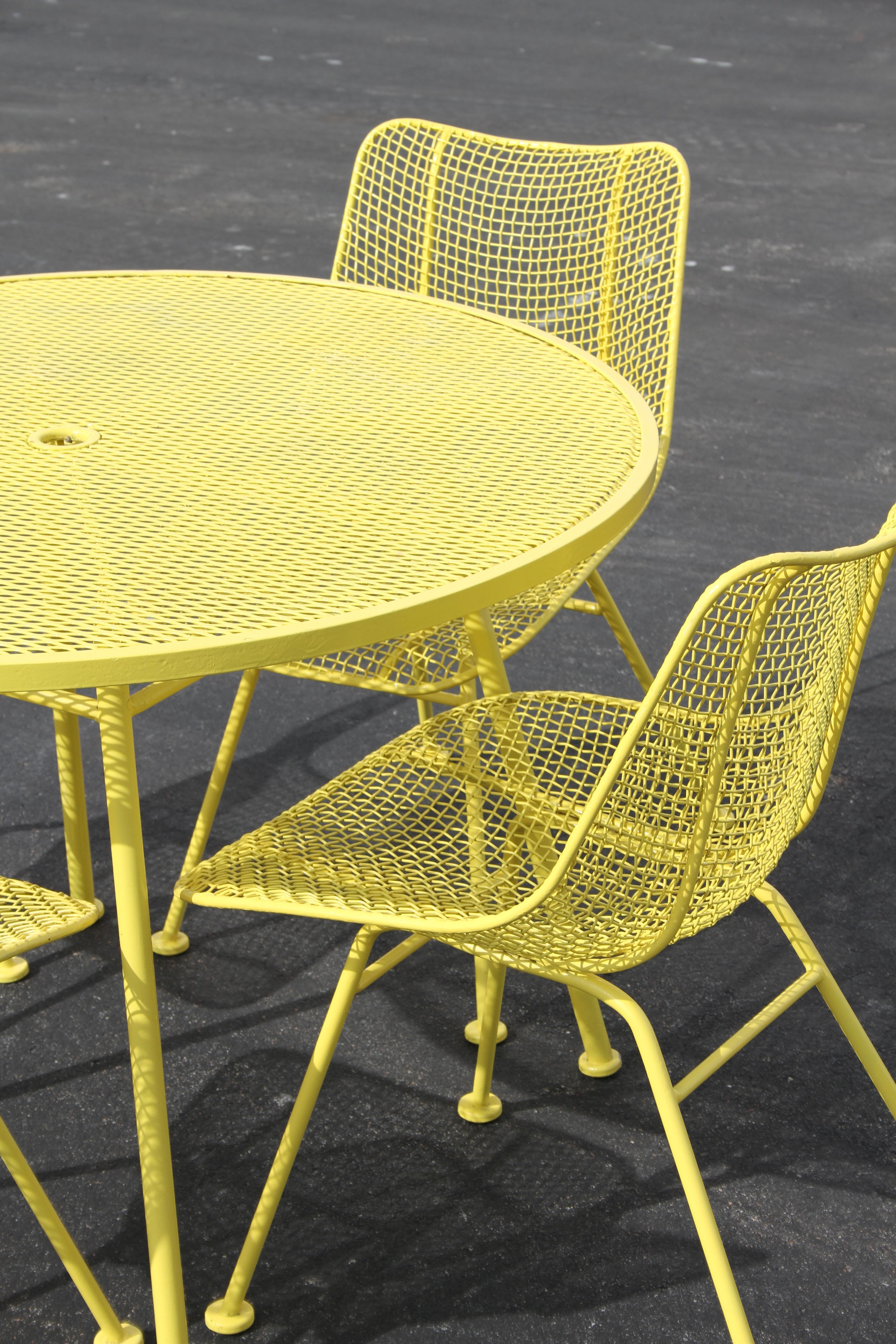 yellow patio chairs