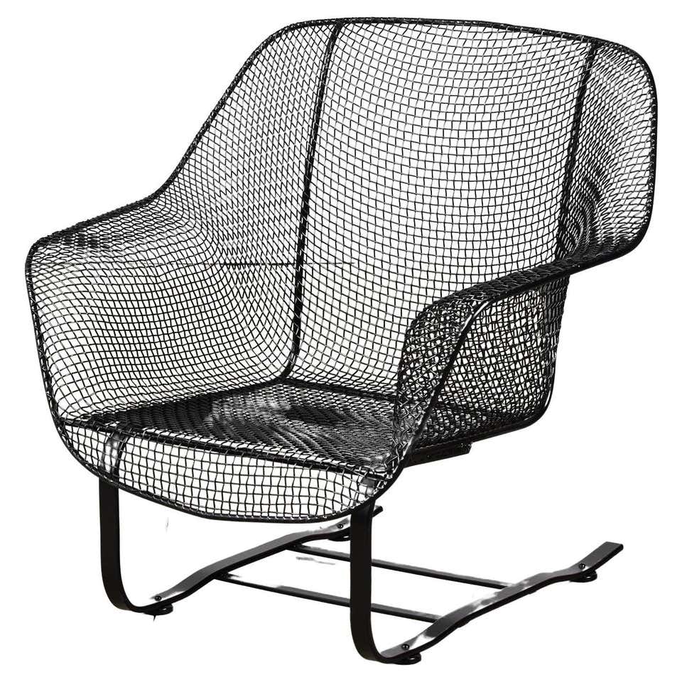 Midcentury Aluminum Springer Rocking Chair at 1stDibs
