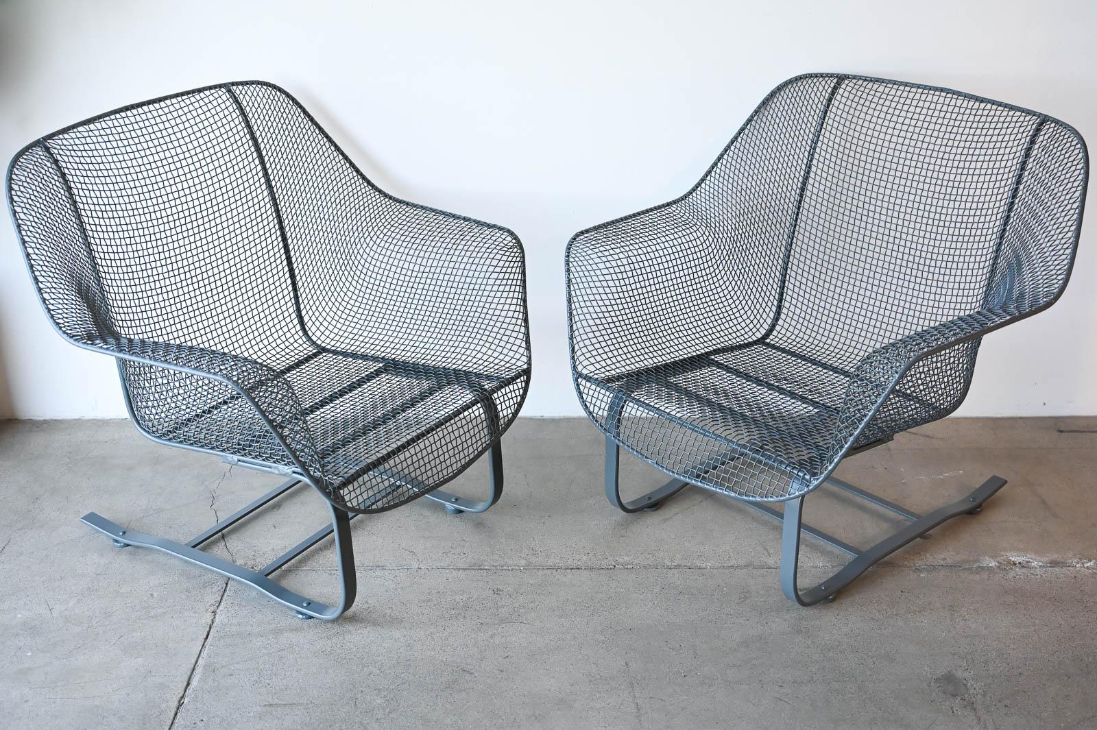 American Russell Woodard Sculptura Springer Lounge Chairs, ca. 1950 For Sale