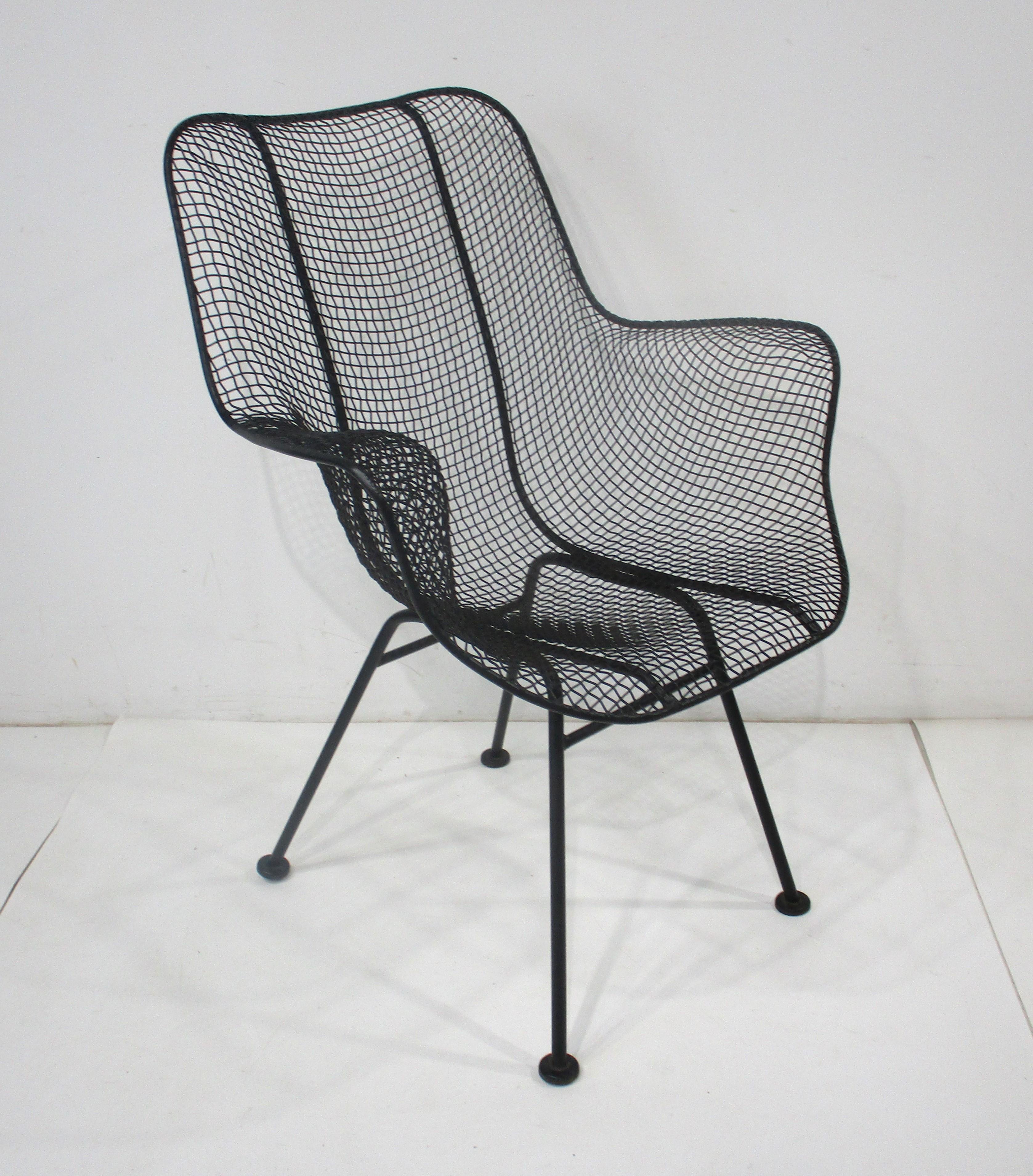 Metal Russell Woodard Sculptura Wire Armchair in the Style of Eames (C) For Sale