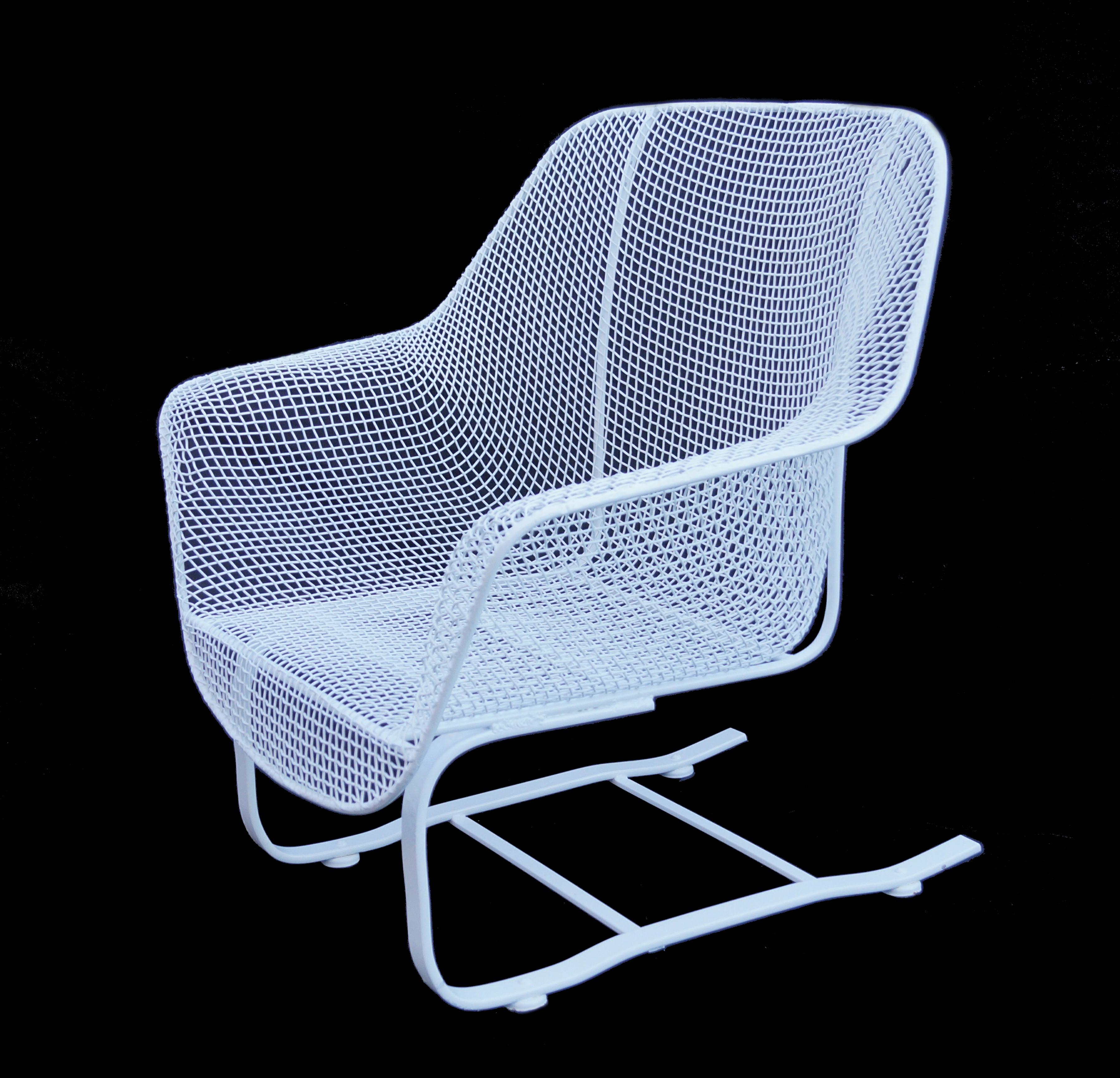 Mid-Century Modern Fauteuil de salon bouncer en fer forgé Sculptura de Russell Woodard, mi-siècle moderne en vente