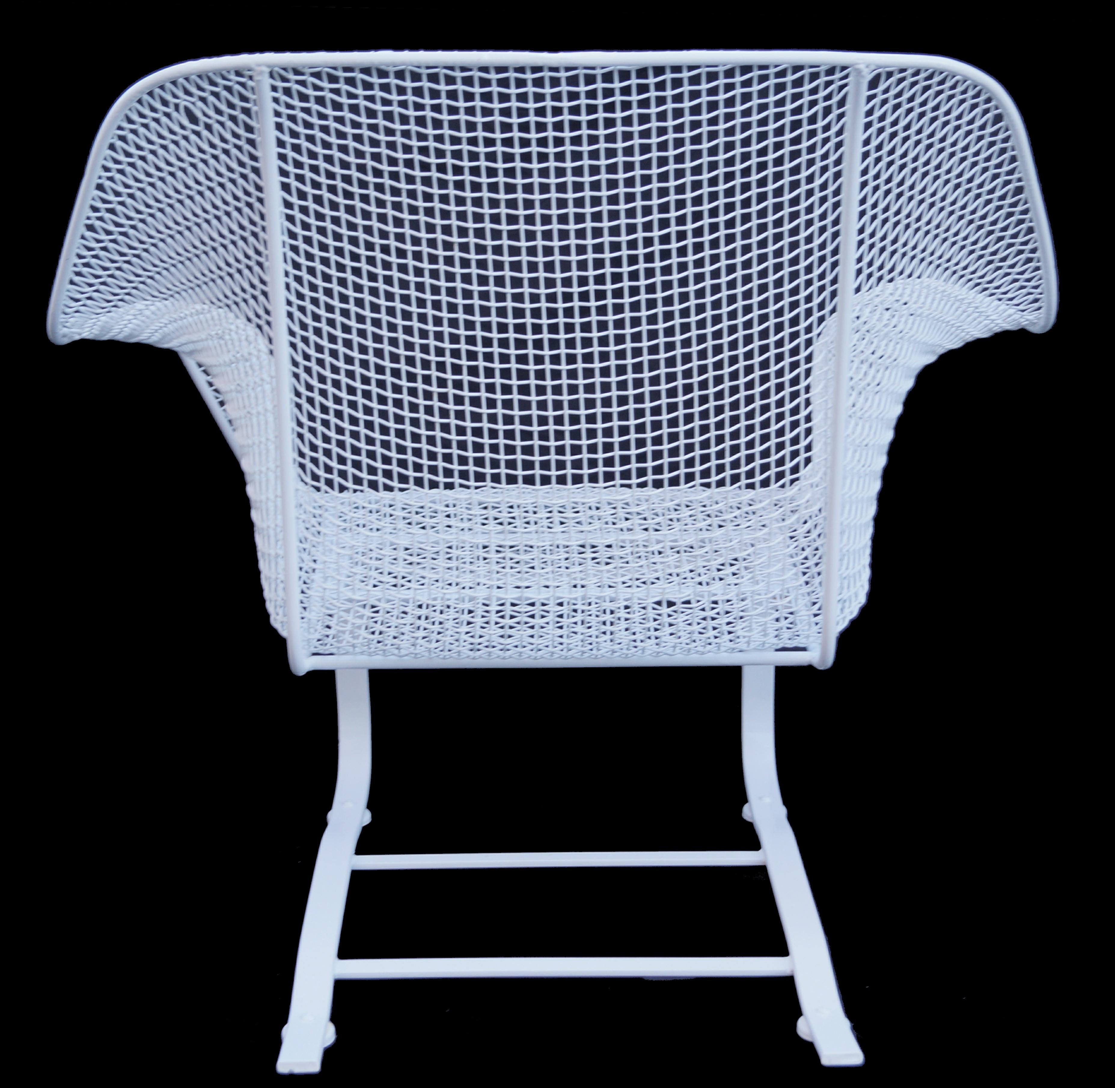 Russell Woodard Sculptura Wrought Iron Bouncer Lounge Chair Mid-Century Modern For Sale 1