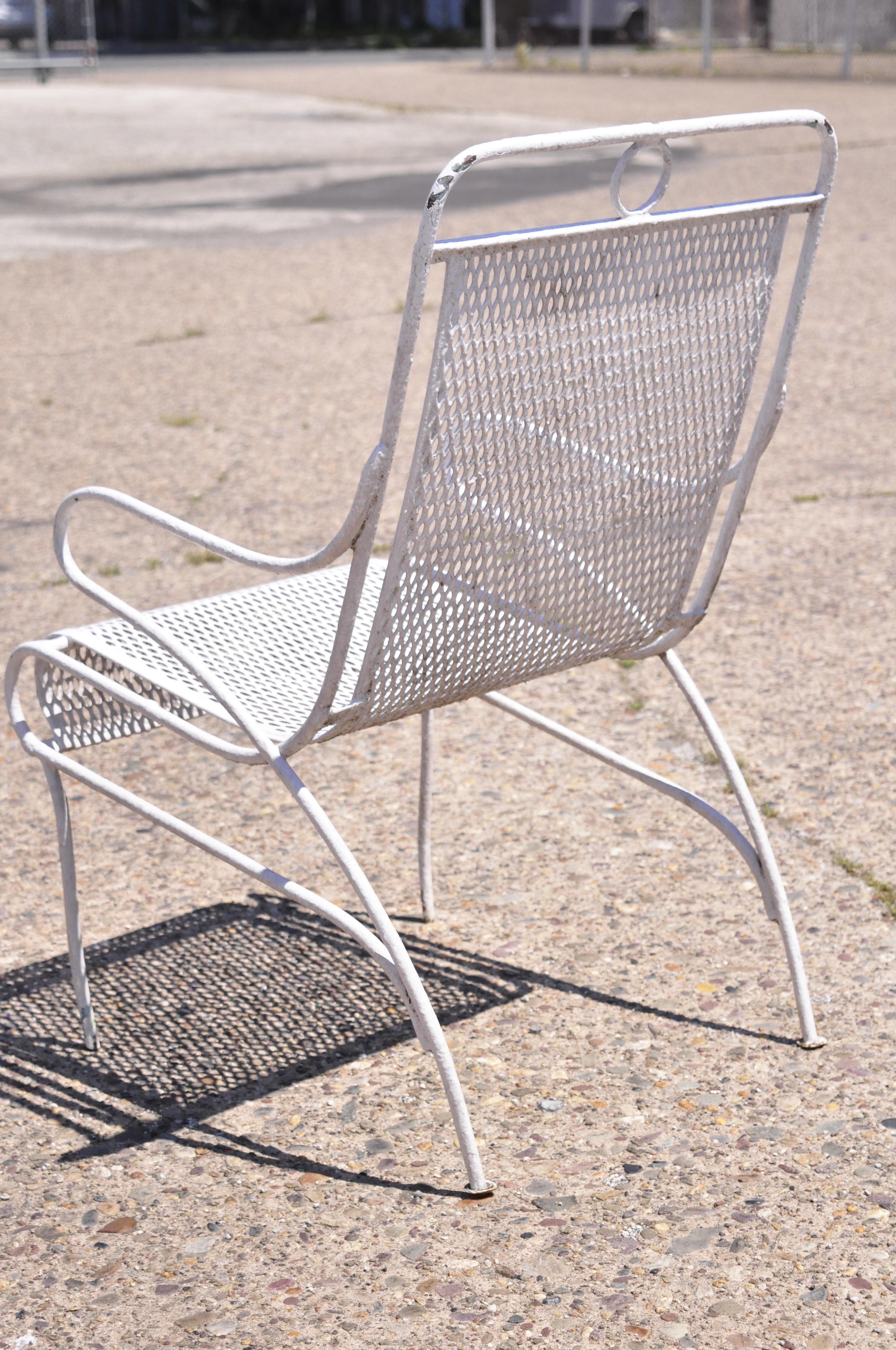 Russell Woodard Sculptura Wrought Iron Sculptural Garden Patio Dining Arm Chair 3