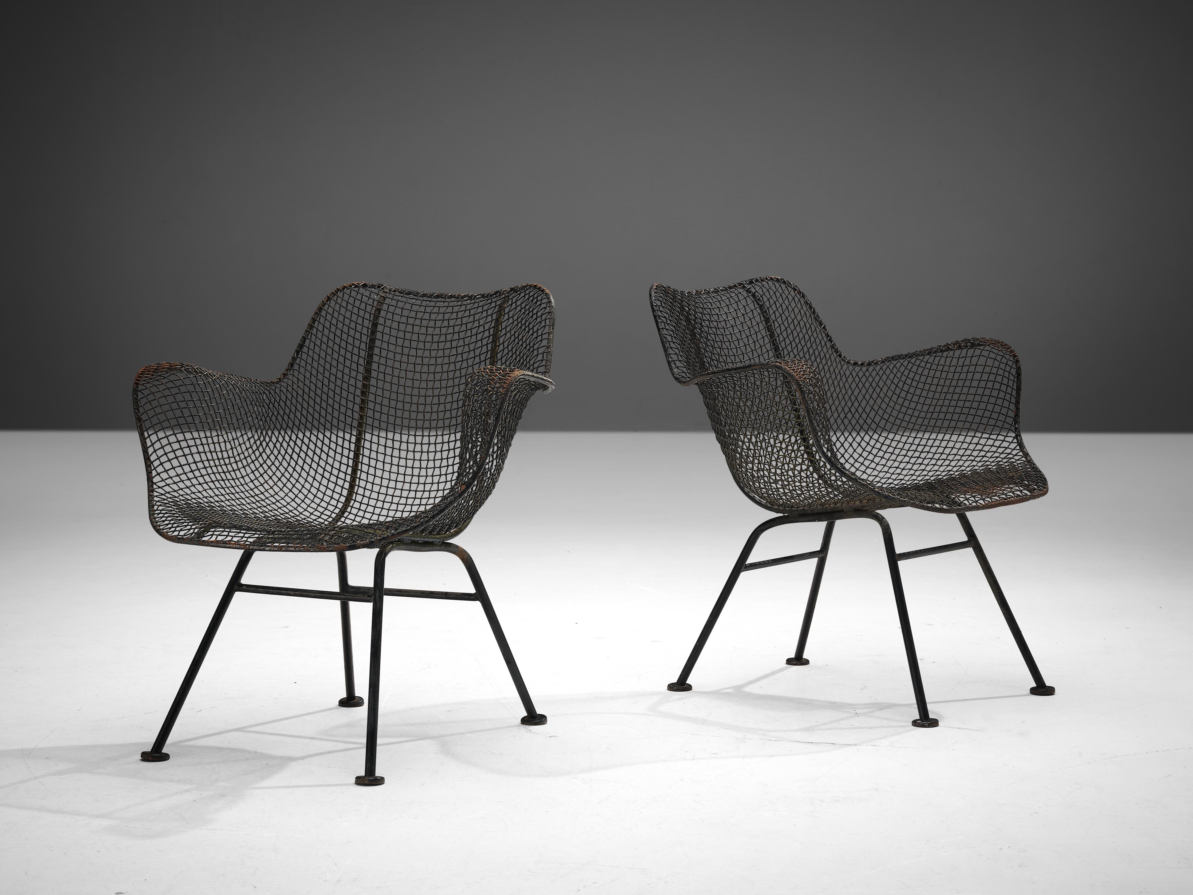Steel Russell Woodard Set of Four 'Sculptura' Chairs
