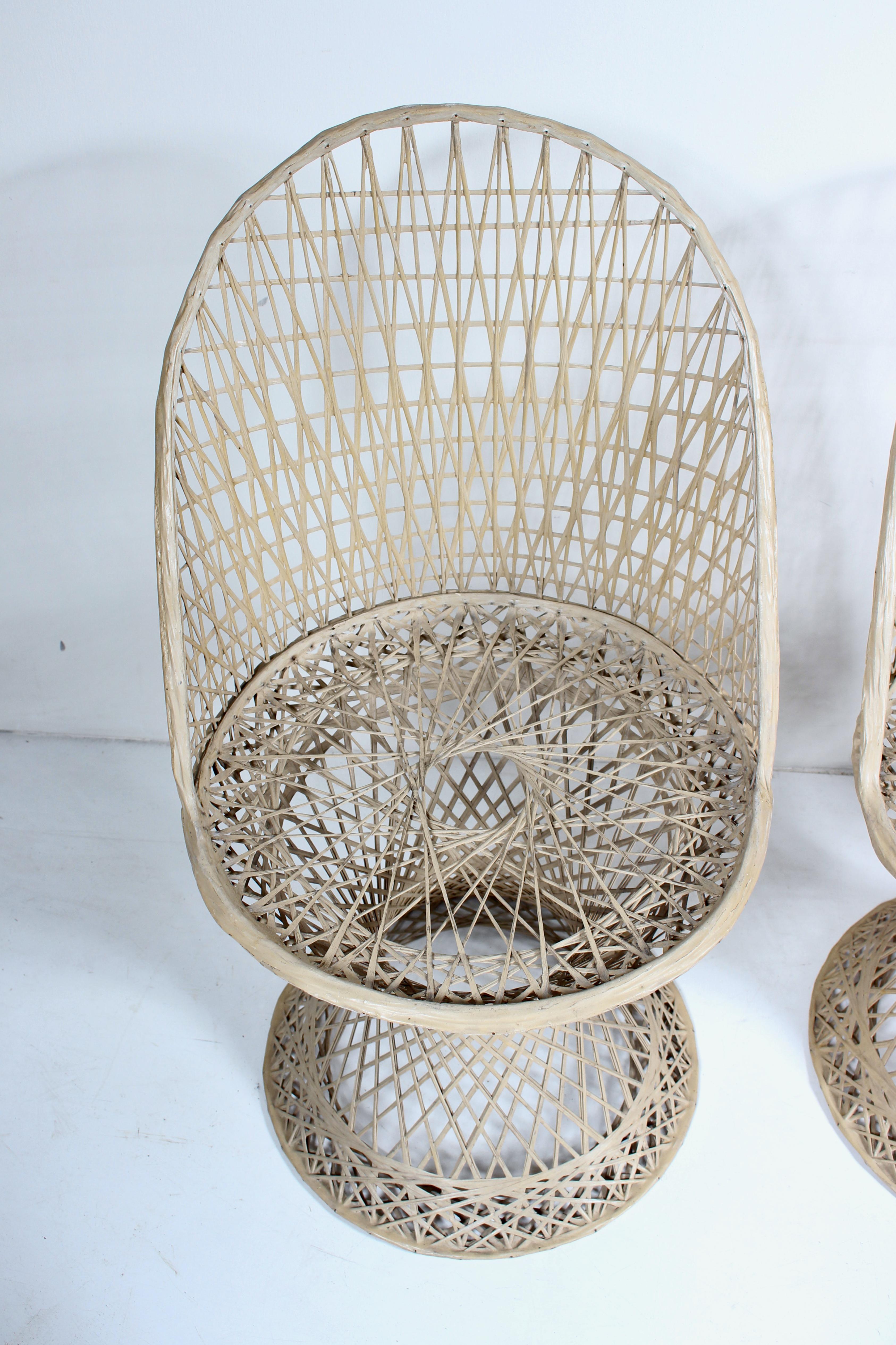 Enameled Russell Woodard Spun Fiberglass Beige 