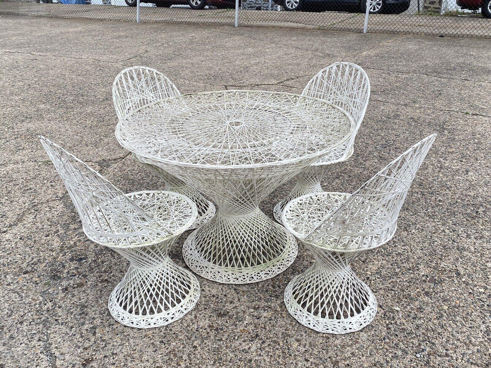 Ensemble de salle à manger de patio en fibre de verre filée Russell Woodard, mi-siècle moderne - 5 pièces en vente 6