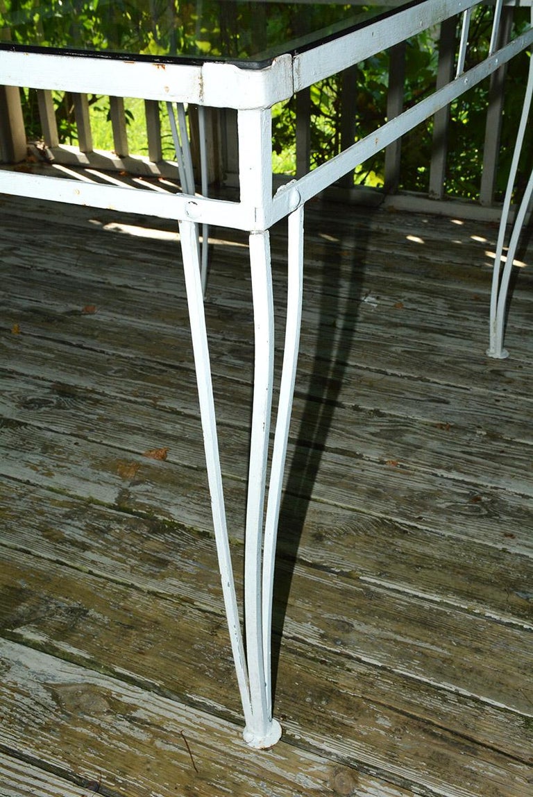 Russell Woodard Style Maple Leaf Garden Dining Table and Chairs Set For