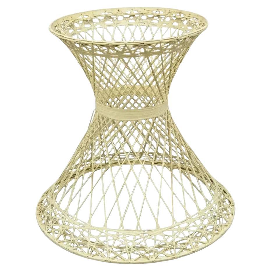 Russell Woodard Esstischsockel aus gewebtem Fiberglas mit rundem Sockel aus der Mitte des Jahrhunderts