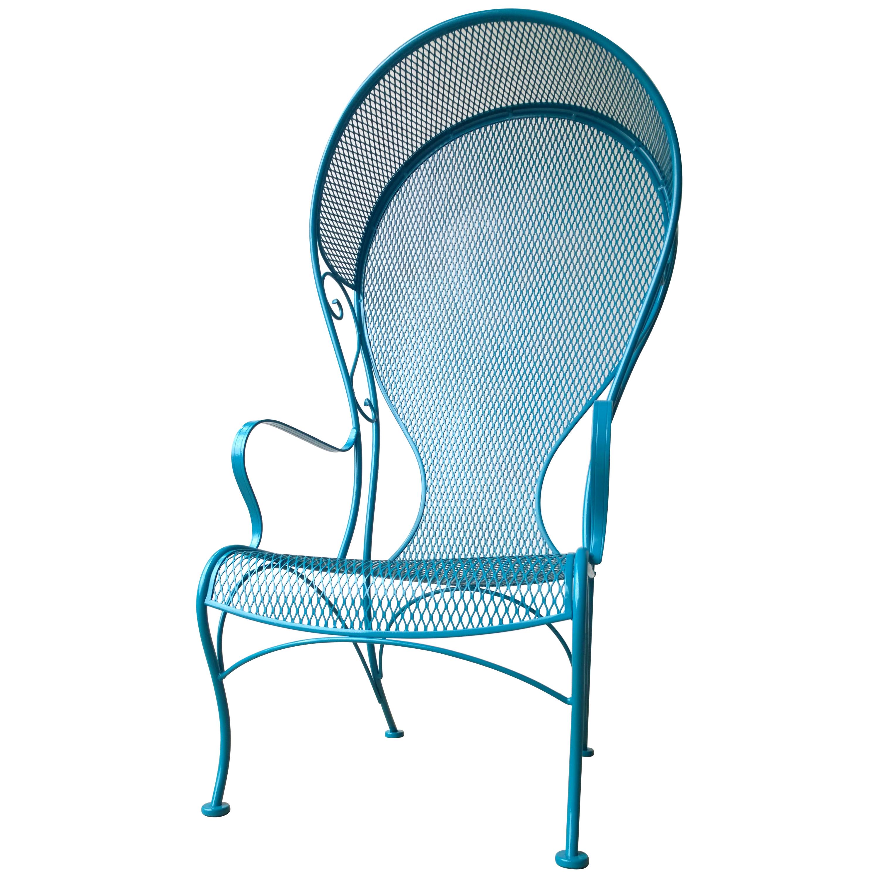 Russell Woodard Wrought Iron Canopy Patio Arm Chair Newly Painted