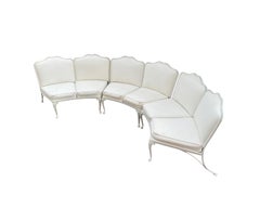 Russell Woodard Wrought Iron Curved Sectional Patio Sofa