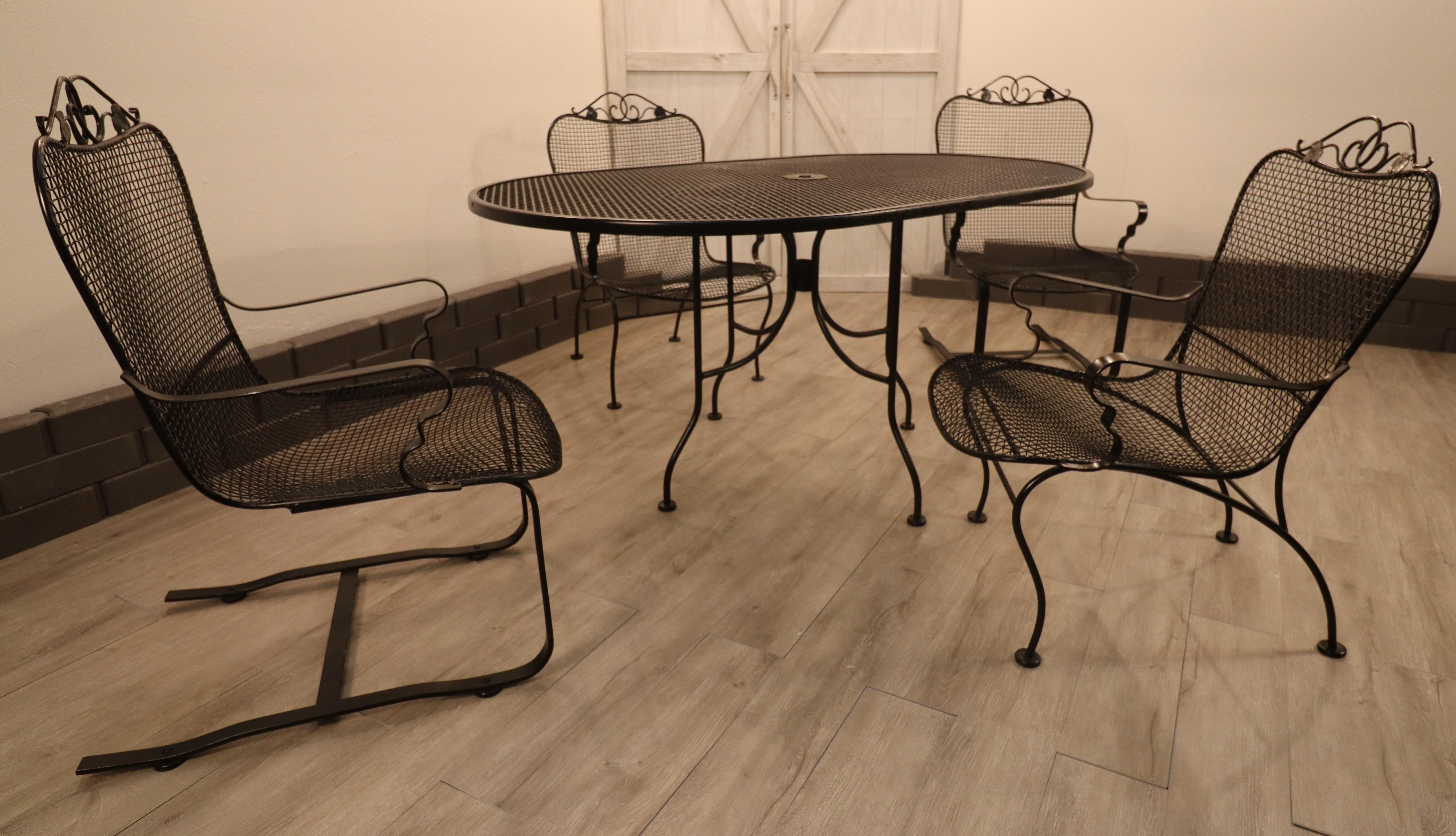 Conjunto de Patio Vintage Russell Woodard Sculptura de Hierro Forjado en venta 4