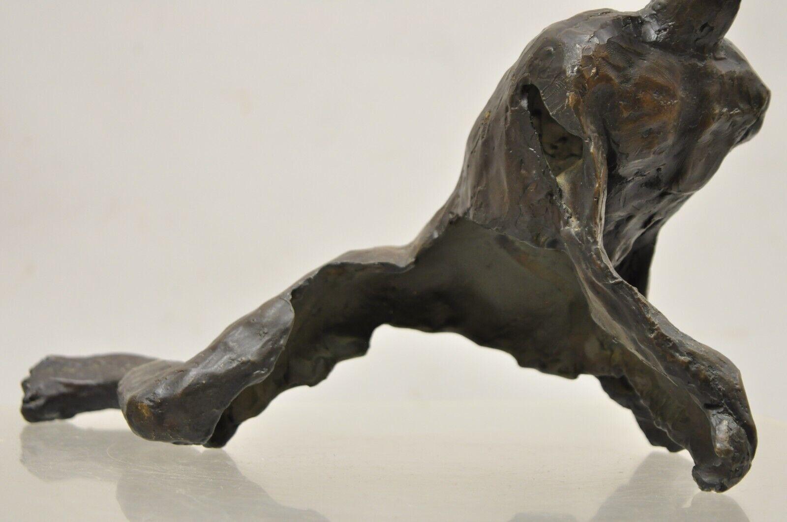 Sculpture de nu masculin abstrait en bronze coulé brutaliste Russell Wray signée en vente 1