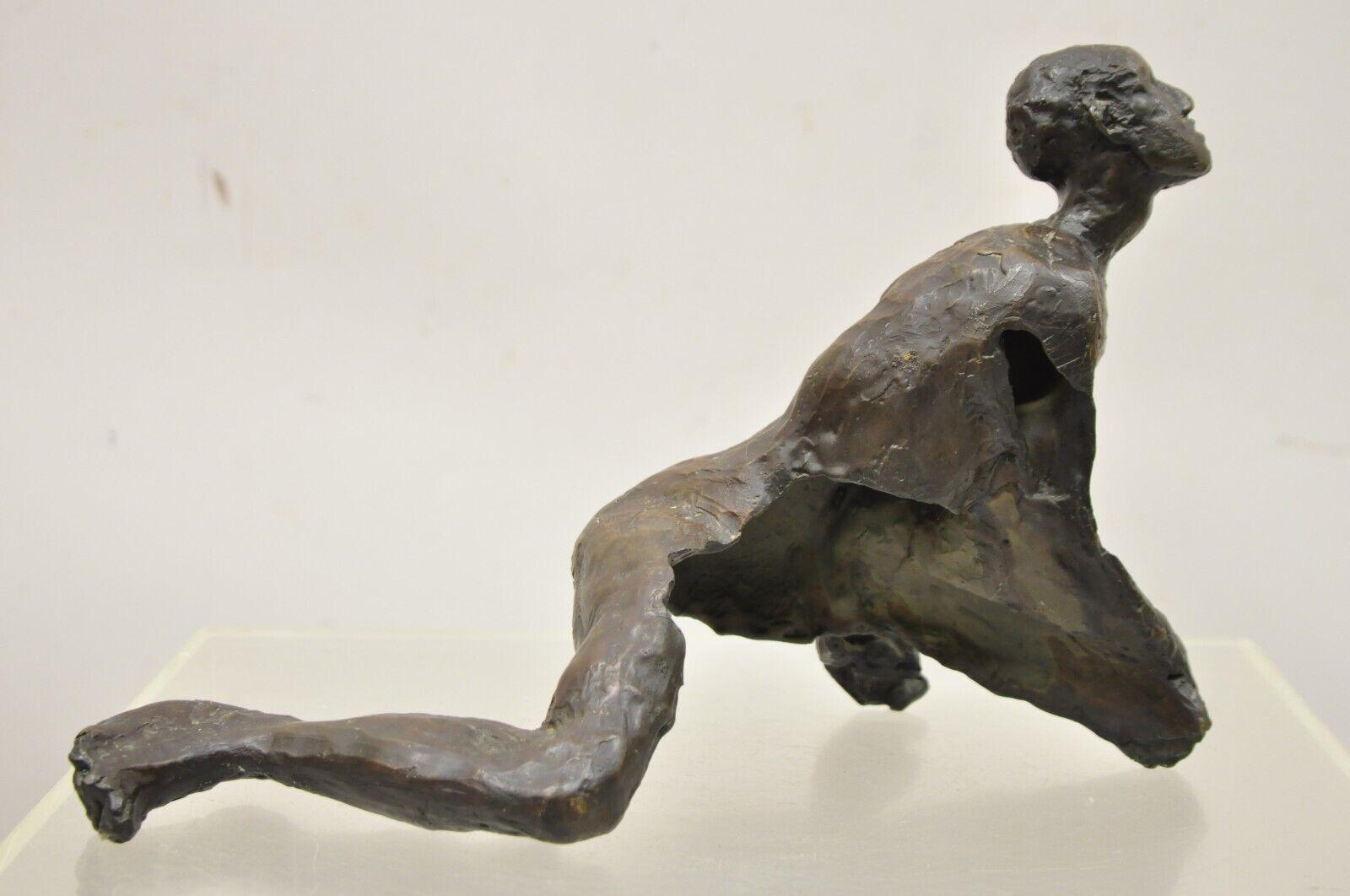Sculpture de nu masculin abstrait en bronze coulé brutaliste Russell Wray signée en vente 2
